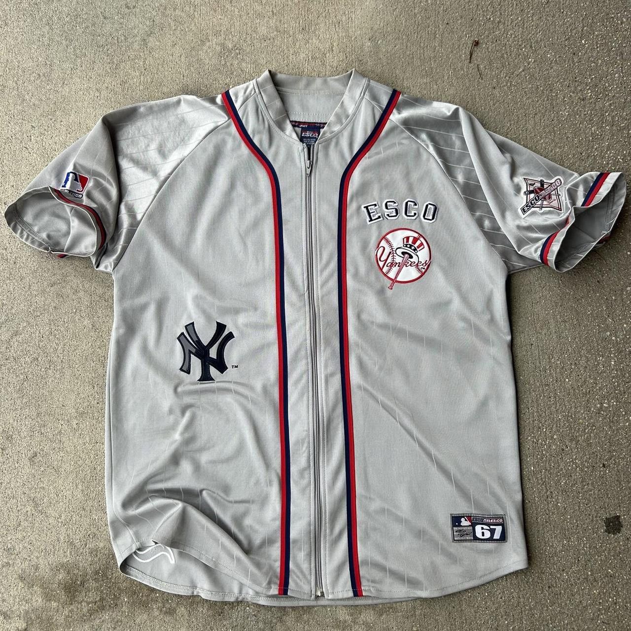 image of New York Yankees x Vintage 90's Esco Yankees Streetwear Baseball Jerseys in Grey, Men's (Size XL)