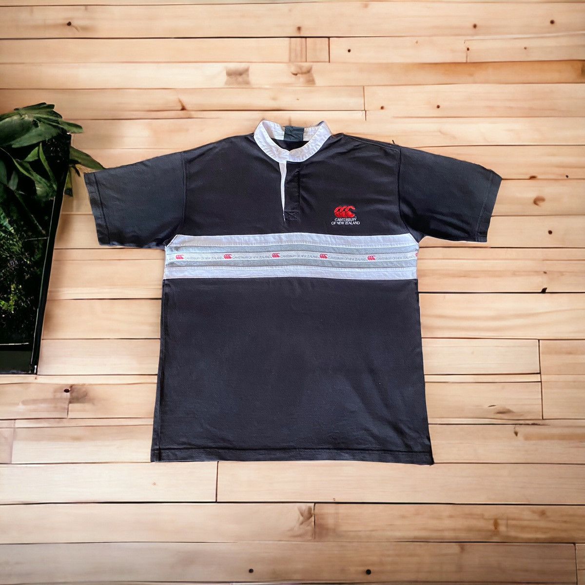 Canterbury of New Zealand Vintage 90’s Canterbury Of New Zealand Striped Button Up Tee Size US L / EU 52-54 / 3 - 1 Thumbnail
