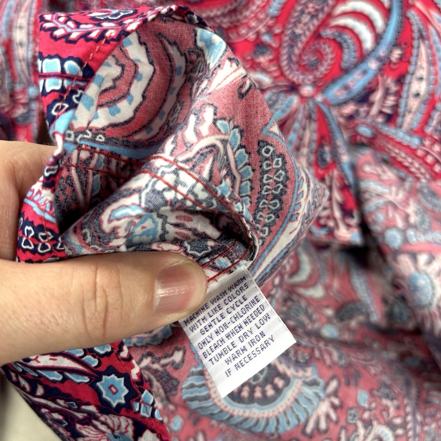 Vintage Alan Flusser Shirt Mens L Paisley Button Up Floral Poplin Woven Cotton Shirt Size US L / EU 52-54 / 3 - 5 Thumbnail