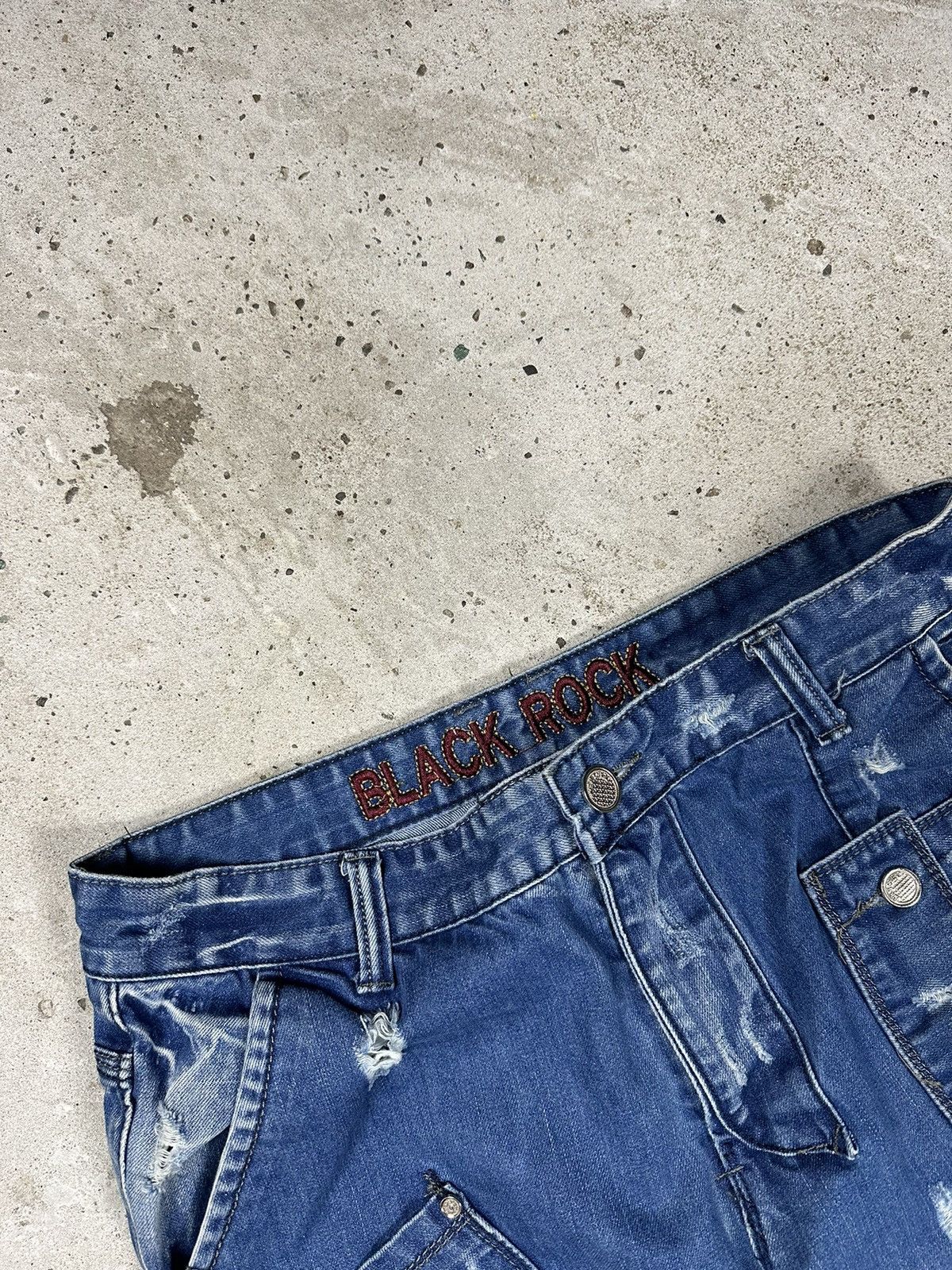 If Six Was Nine × Vintage Vintage Y2K Cargo Distressed Reworked Denim Pants Jeans Size US 32 / EU 48 - 9 Thumbnail