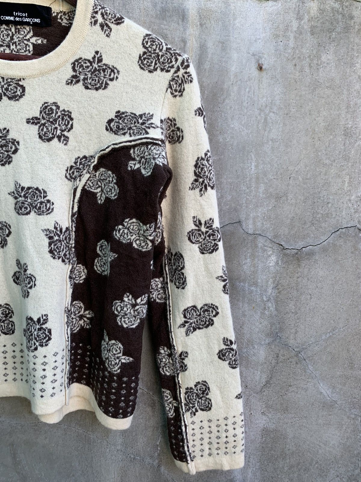 Comme des Garcons “Roses” Wool Sweater Size S / US 4 / IT 40 - 3 Thumbnail