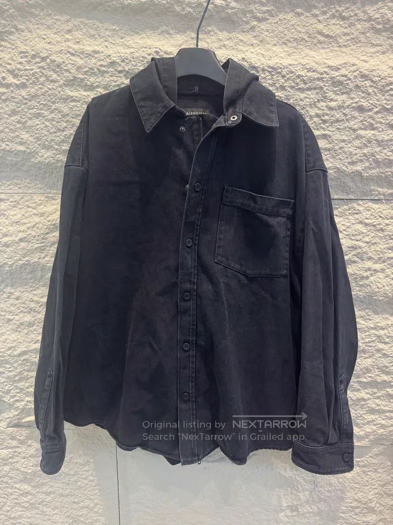 Balenciaga Balenciaga Denim Shirt Parka Size US S / EU 44-46 / 1 - 5 Thumbnail