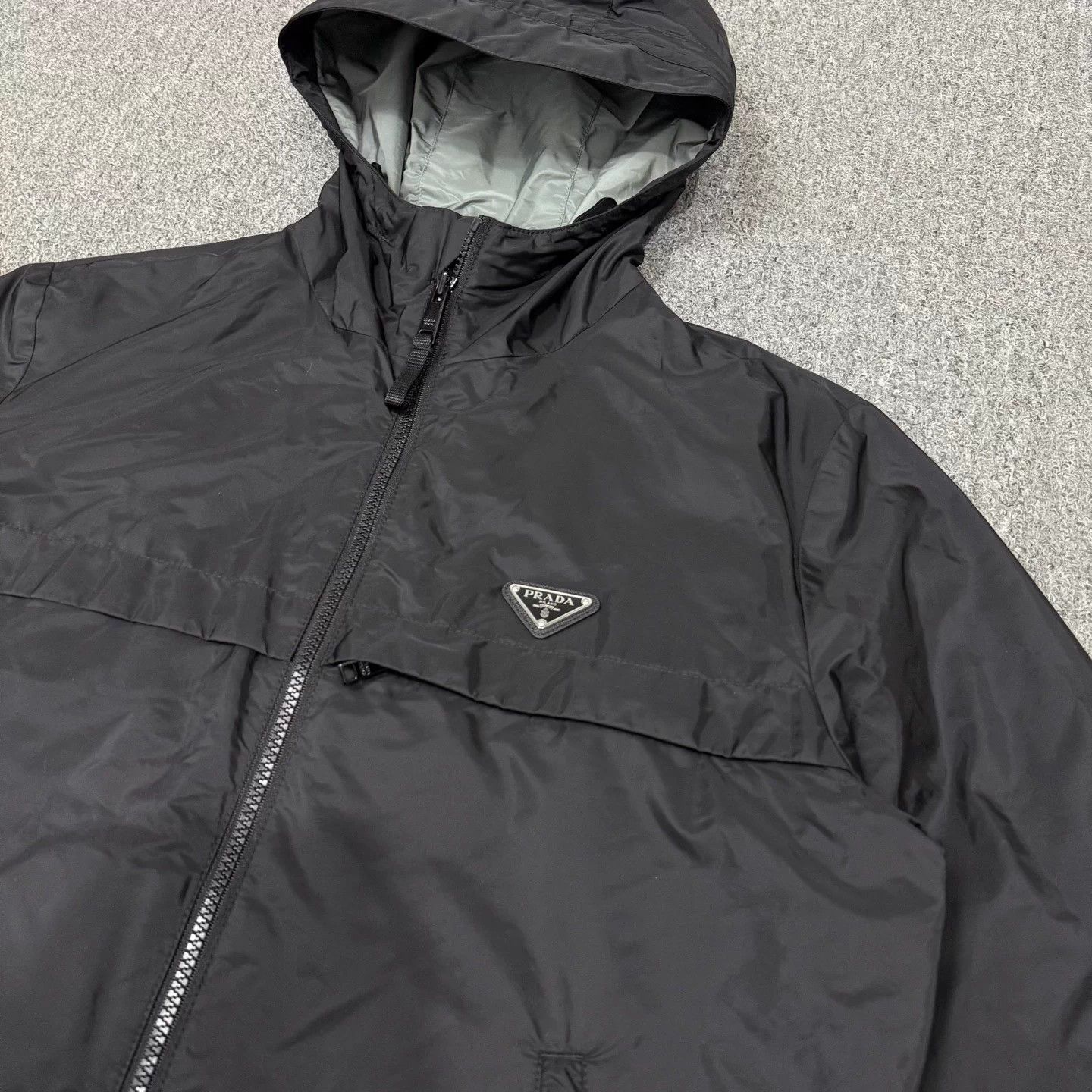 Prada Prada Recycled Nylon Black Triangle Logo Jacket 46 Size US S / EU 44-46 / 1 - 3 Thumbnail