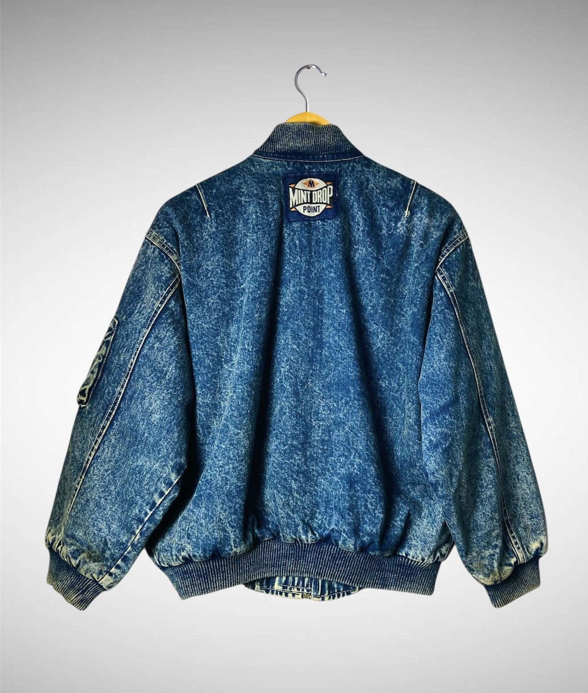 Jean Vintage Mad Station Denim Bomber Jacket Size US L / EU 52-54 / 3 - 2 Thumbnail