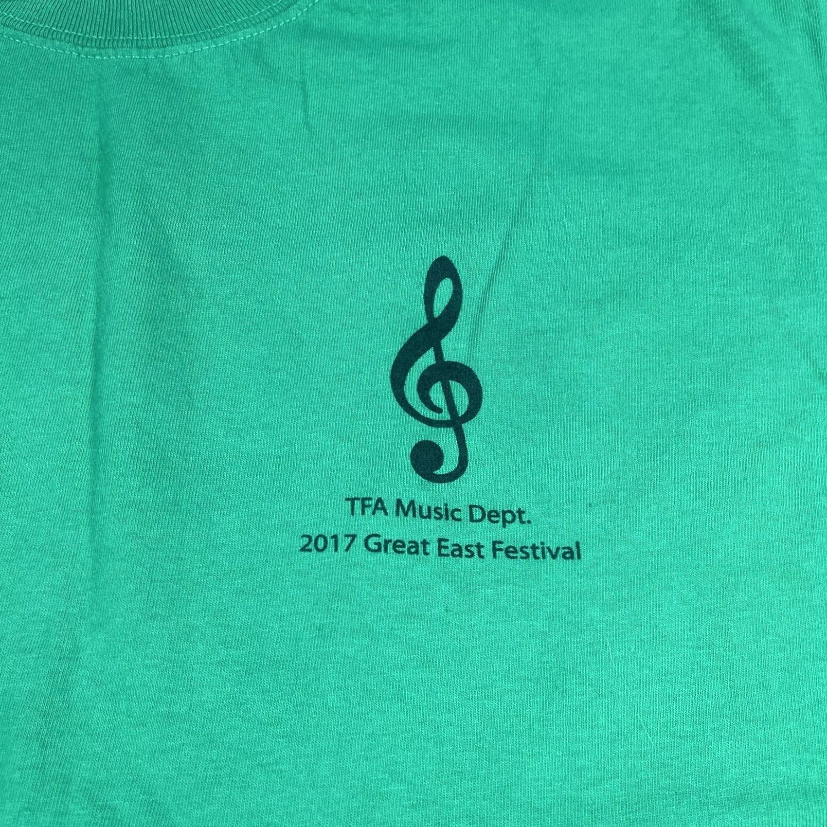 Gildan Gildan TFA Music Dept T-Shirt Adults Large L Green CrewNeck Short Sleeve Printed Size US L / EU 52-54 / 3 - 3 Thumbnail