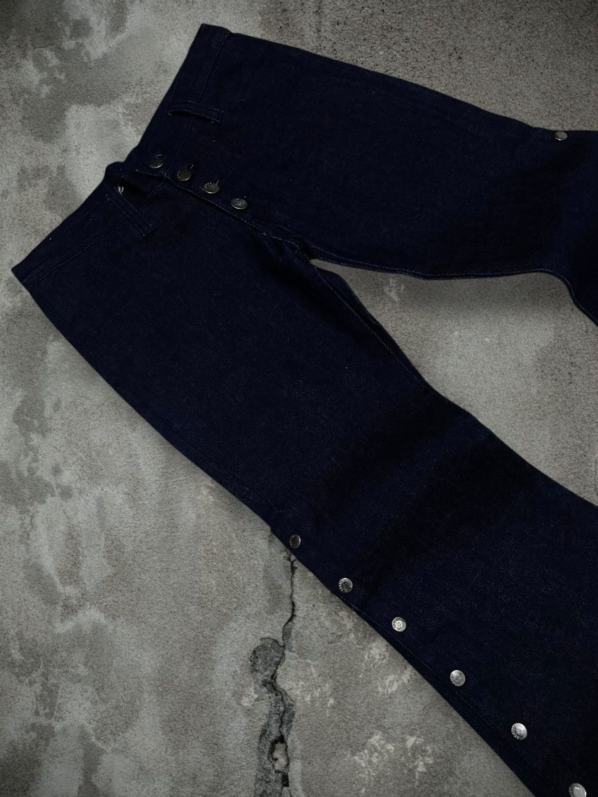 Tornado Mart Vintage Rare 1990s Japan Designer Egoist Big Flared Denim Size US 28 / EU 44 - 8 Thumbnail