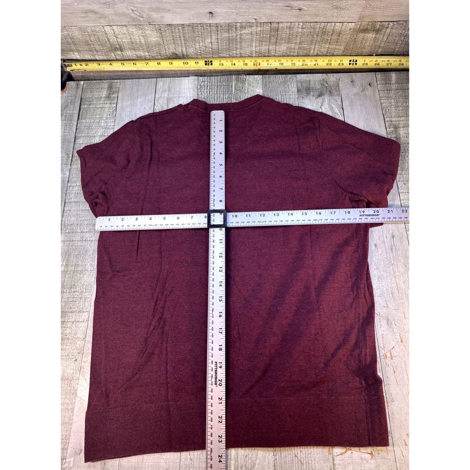 Gap Gap Mainstay Crew Sweater Mens Medium Burgundy Marled Cotton Blend Lightweight Size US XXL / EU 58 / 5 - 3 Thumbnail