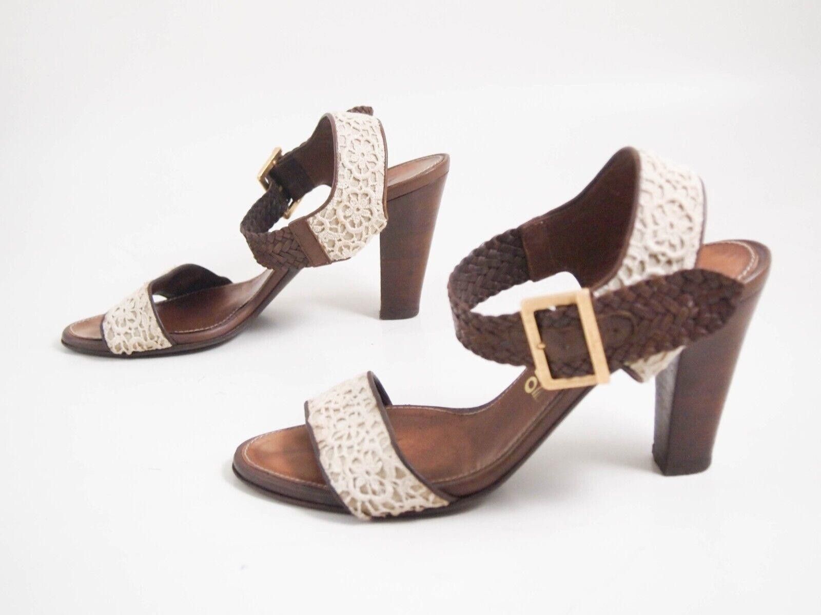 Salvatore Ferragamo Ferragamo Strappy Sandals Brown Leather Lace US 8 EU 38 C Size US 8 / IT 38 - 2 Thumbnail