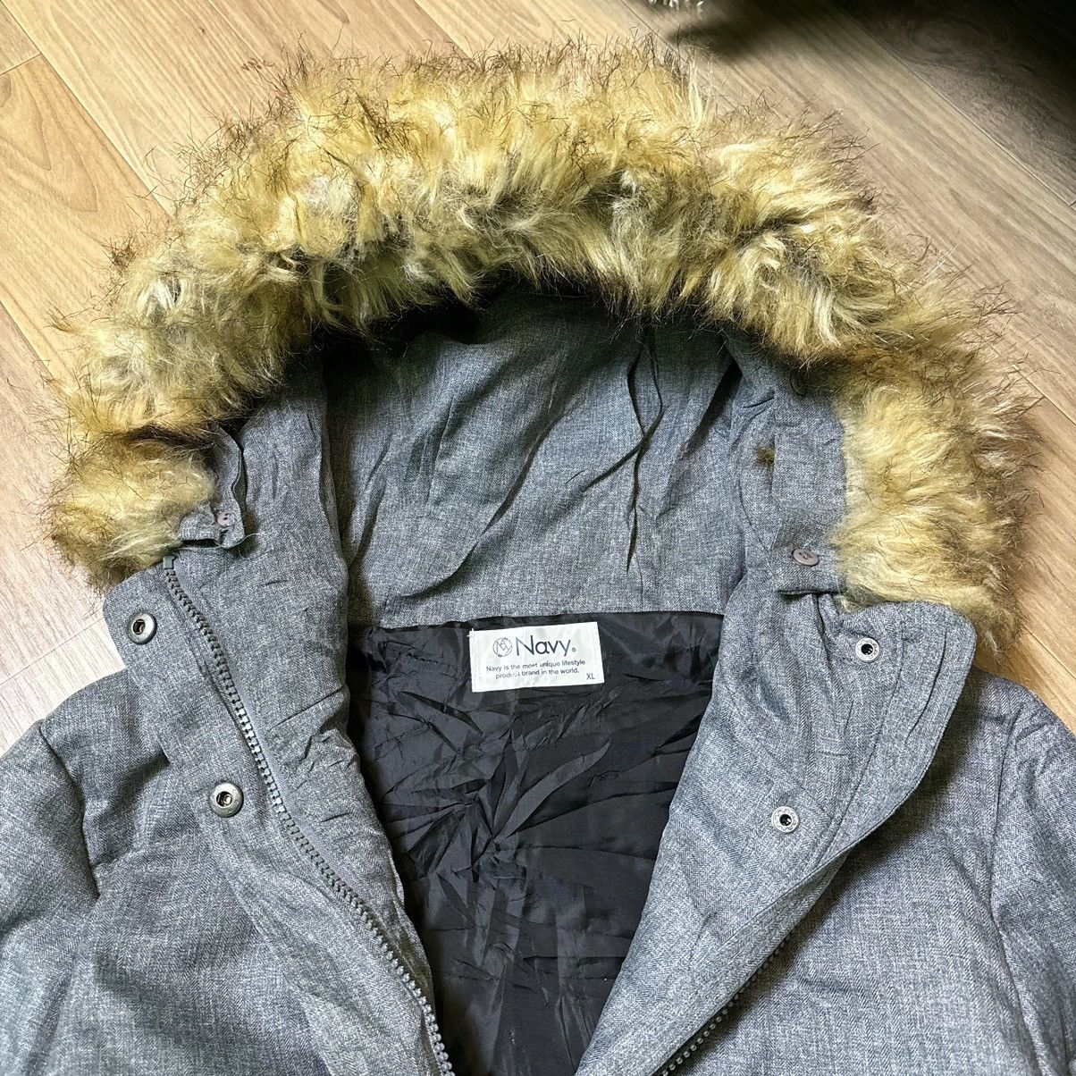 If Six Was Nine × Japanese Brand × Le Grande Bleu (L.G.B.) Navy Fur jacket down puffer IfSixWasNine LGB Style japan Size US L / EU 52-54 / 3 - 6 Thumbnail