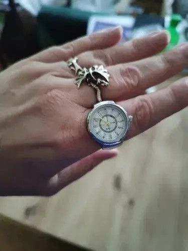 Jewelry Mini Elastic Strap Watch Adjustable Ring Size ONE SIZE - 4 Thumbnail