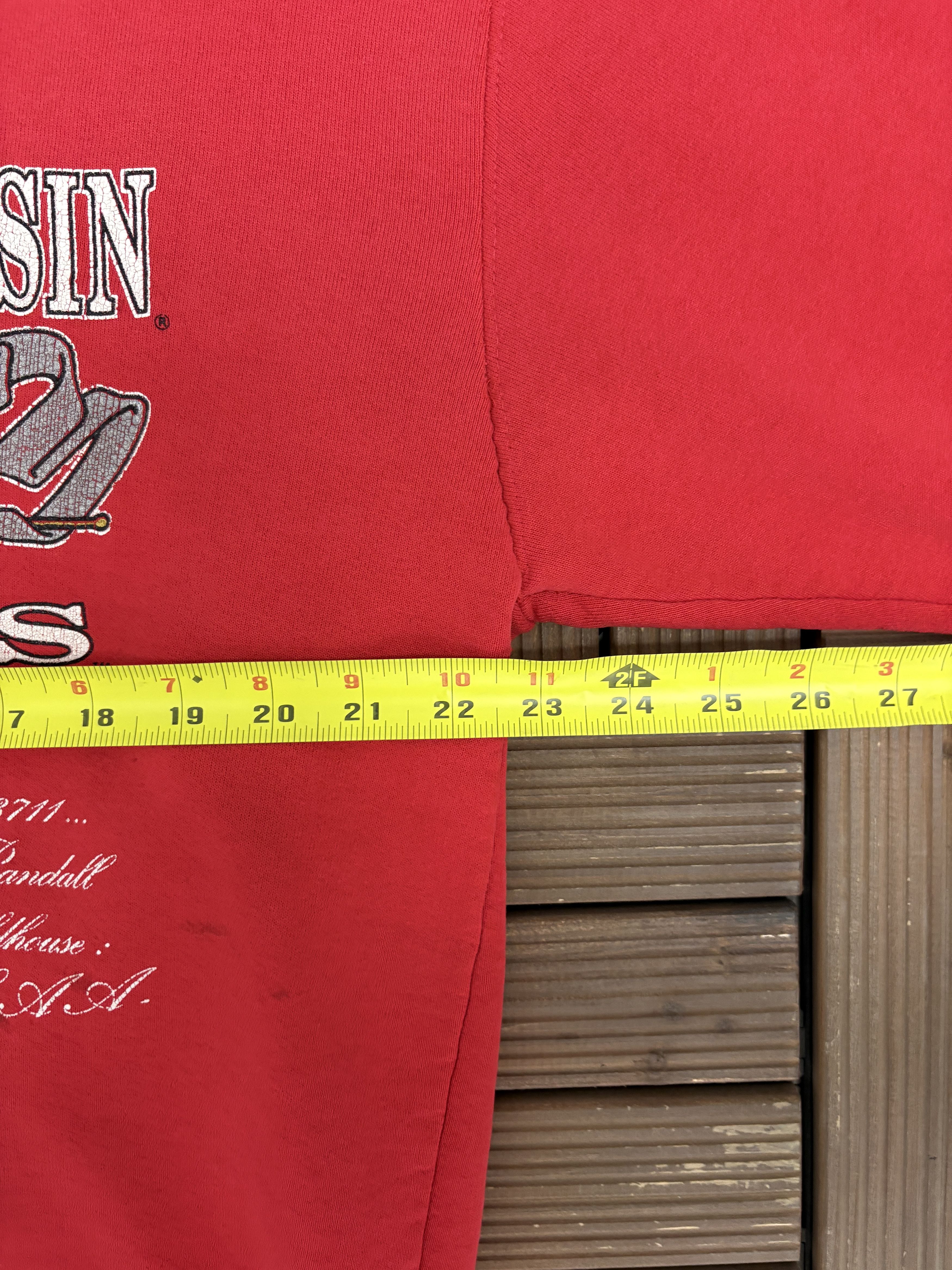 Vintage Wisconsin Badgers Vintage Red Crewneck Sweater Size US XL / EU 56 / 4 - 7 Thumbnail