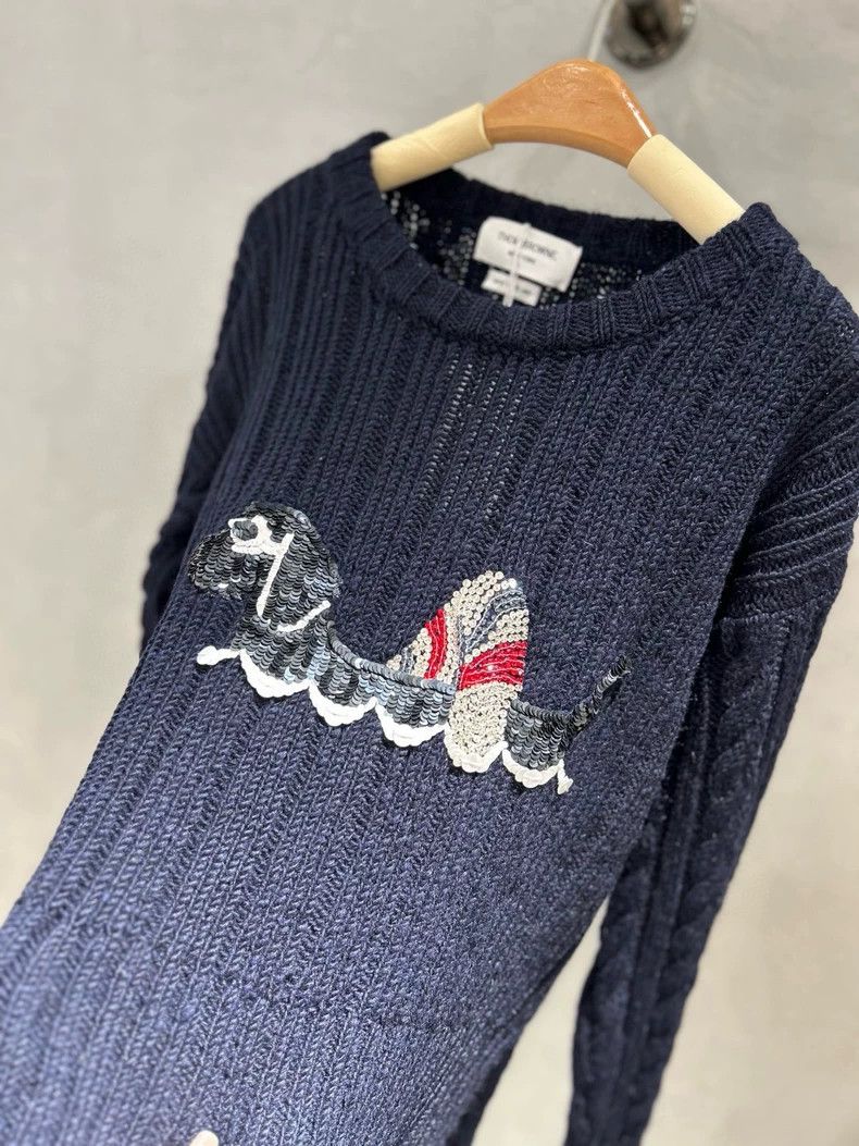 Thom Browne Thom Browne Navy blue knit top Size XS / US 0-2 / IT 36-38 - 2 Thumbnail