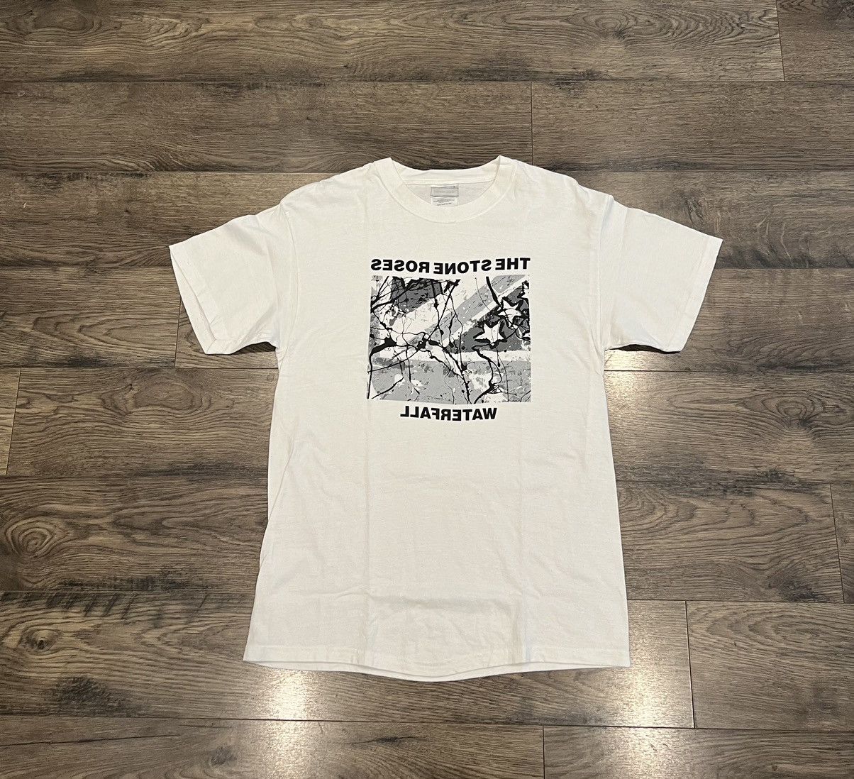 image of Number N Ine Number (N)Ine Aw02 The Stone Roses Waterfall T-Shirt in White, Men's (Size Medium)