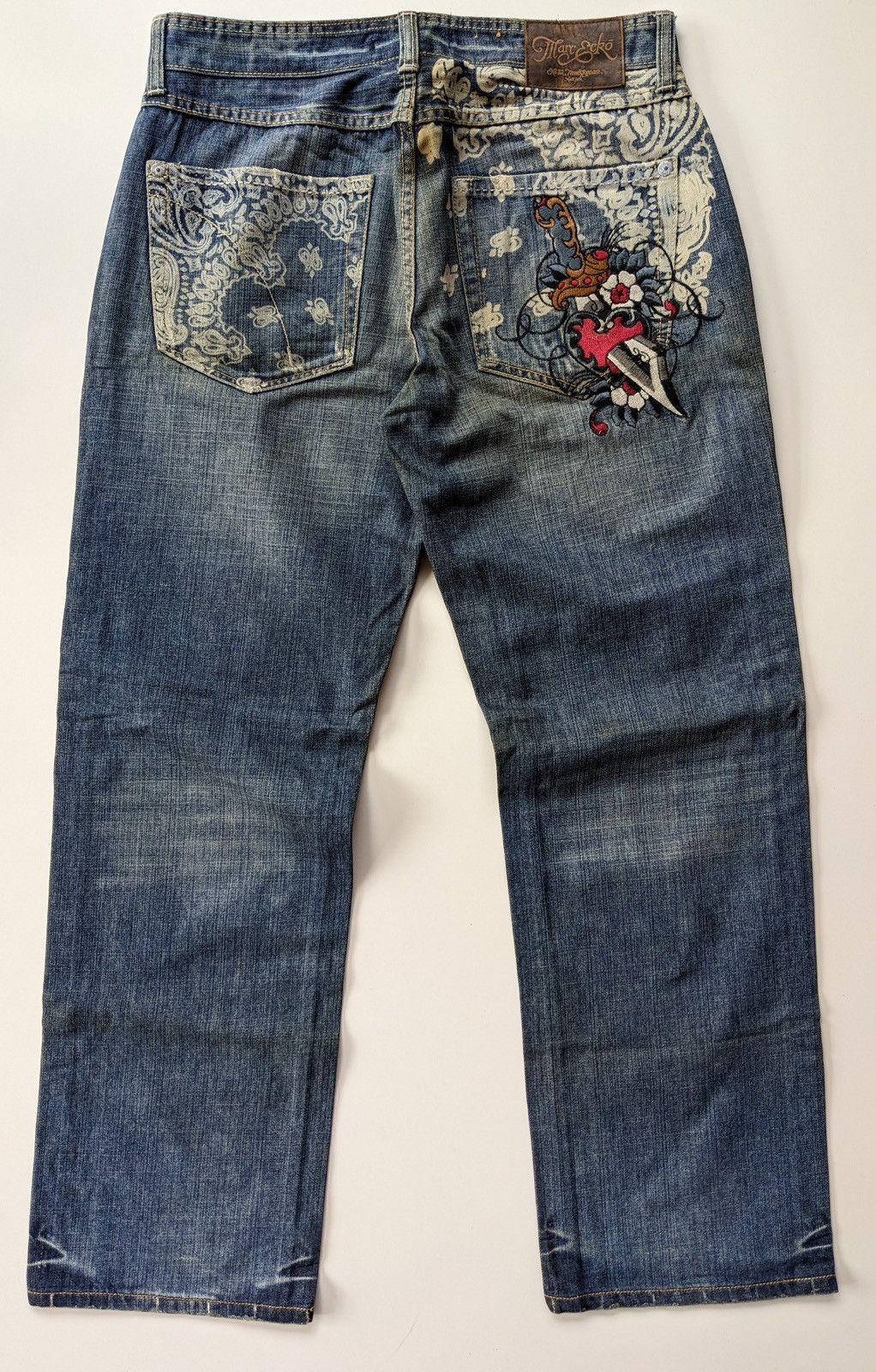 Marc Ecko March Ecko embroidery motif distressed jeans Size US 34 / EU 50 - 3 Thumbnail