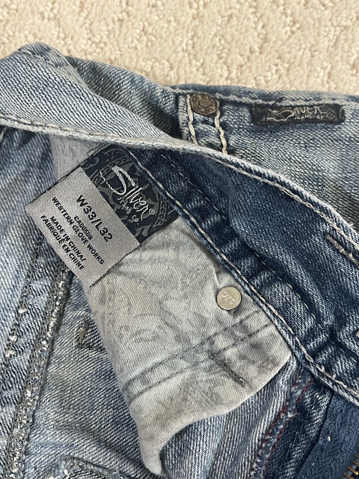 Silver Jeans Co. Men’s Silver Jeans Co Zac Relaxed Fit Jeans Size US 33 - 9 Thumbnail