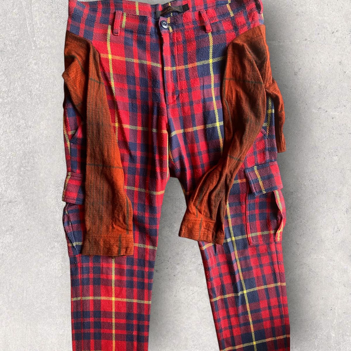 Undercover AW03 Paper Doll Hybrid Red Tartan Shirt Trousers Size US 32 / EU 48 - 1 Thumbnail