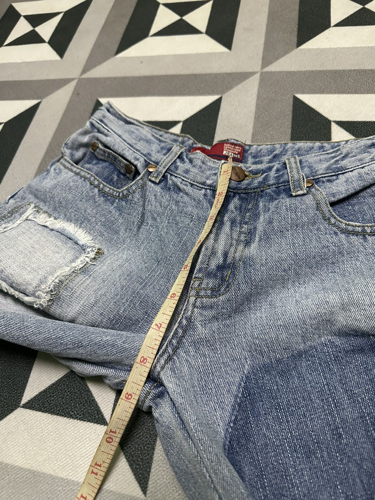 Japanese Brand Aizhizhou patchwork style denim jeans Size US 26 / EU 42 - 15 Thumbnail