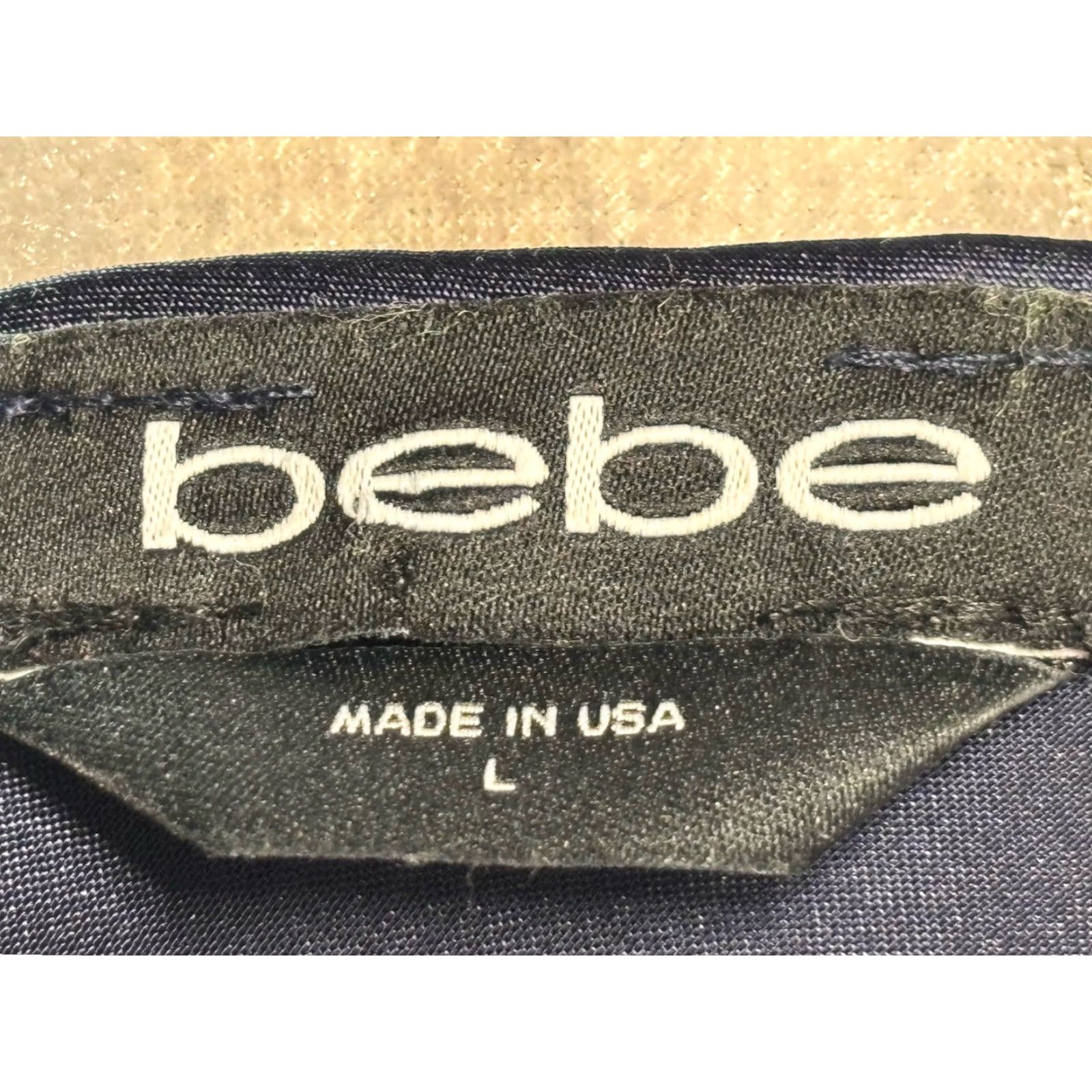 Bebe bebe Satin Cowl Neck Midi Slip Dress Sz Large Women’s Navy Blue Whimsigoth Size L / US 10 / IT 46 - 6 Thumbnail