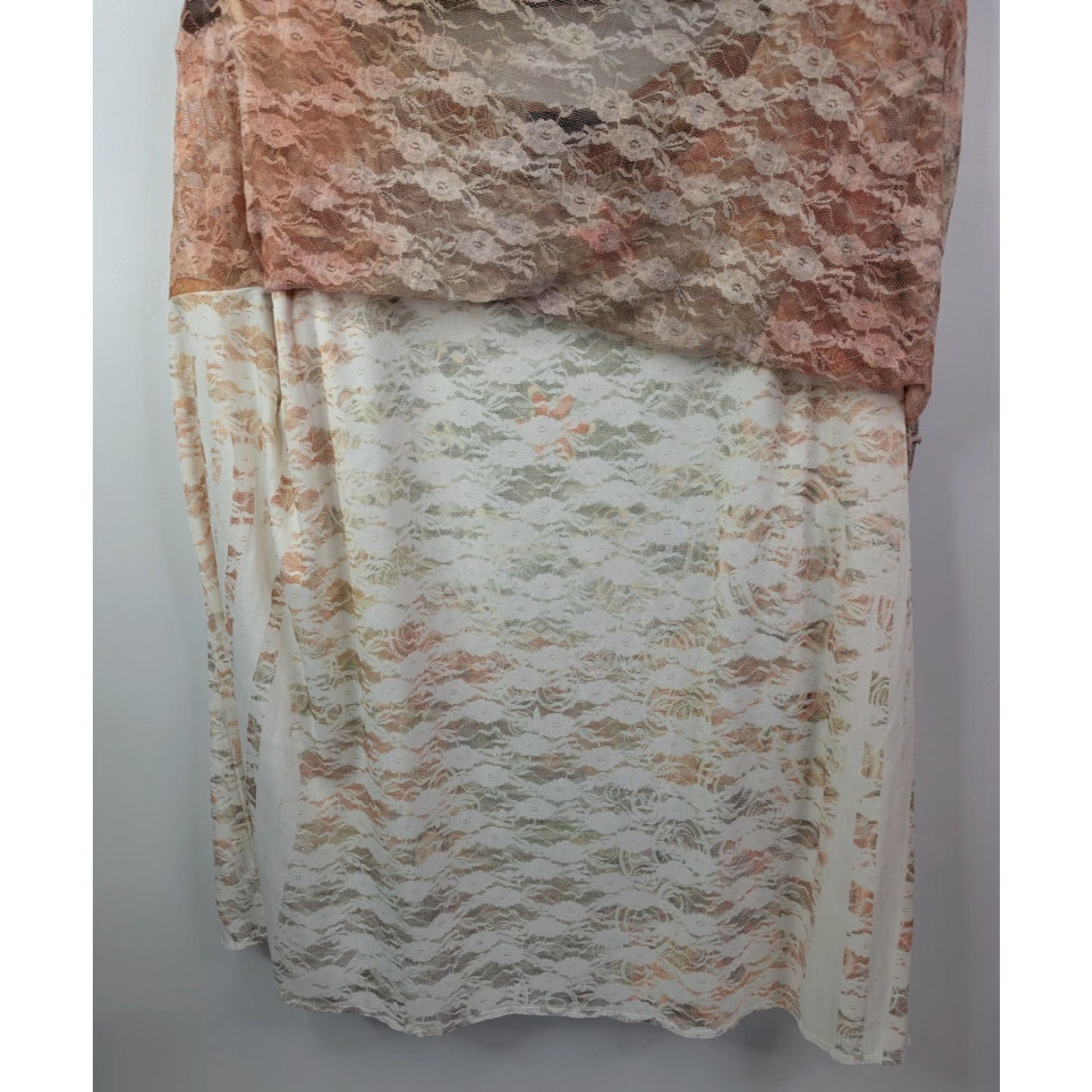 Vintage Maggie Barnes Blouse Tank Sleeveless Knit Nylon Polyester Spandex Orange Paisley 4X Plus Women Size XXL / US 16-18 / IT 52-54 - 2 Thumbnail