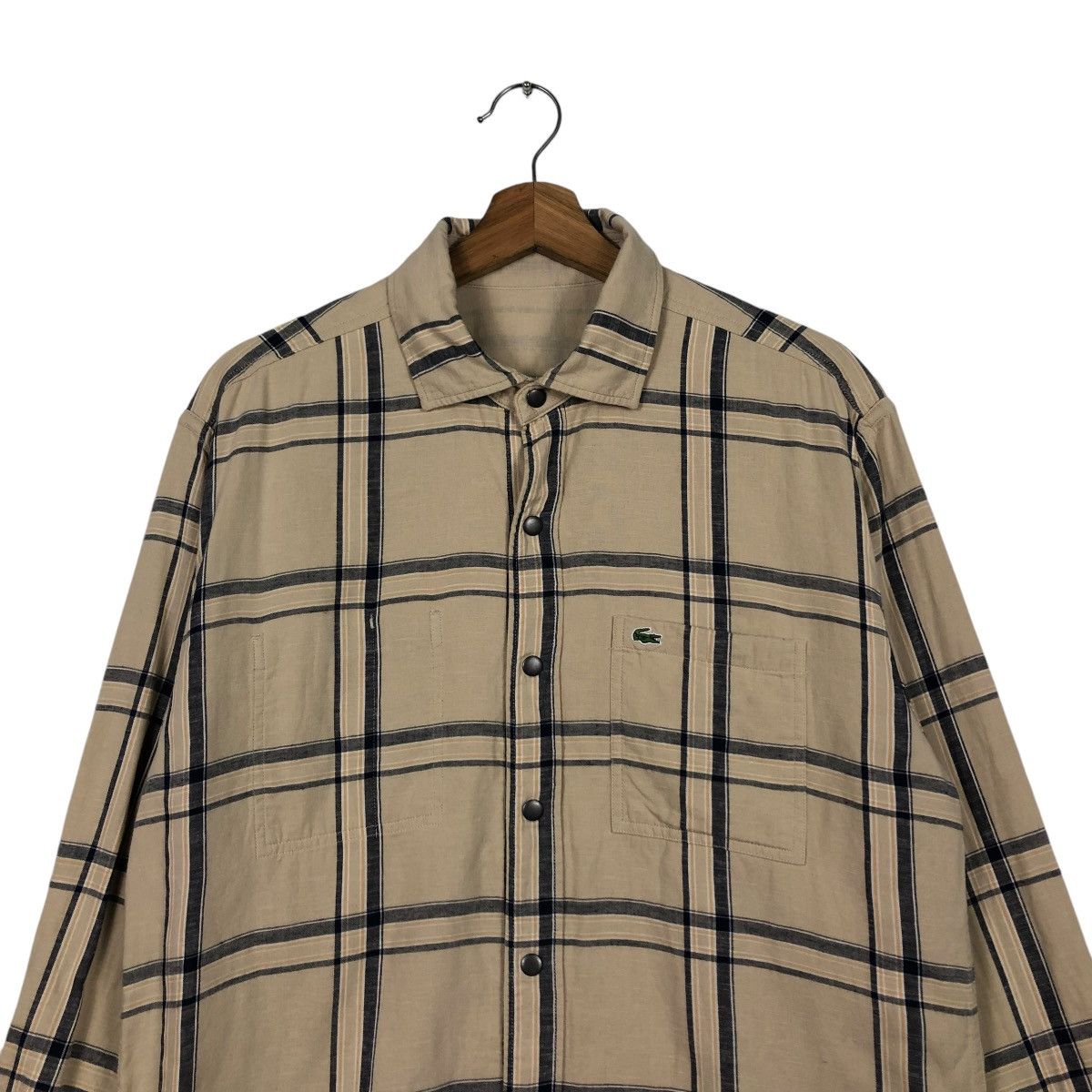 Japanese Brand 🔥VINTAGE REVERSIBLE FLANNEL JACKET LACOSTE TARTAN DESIGN Size US M / EU 48-50 / 2 - 5 Thumbnail