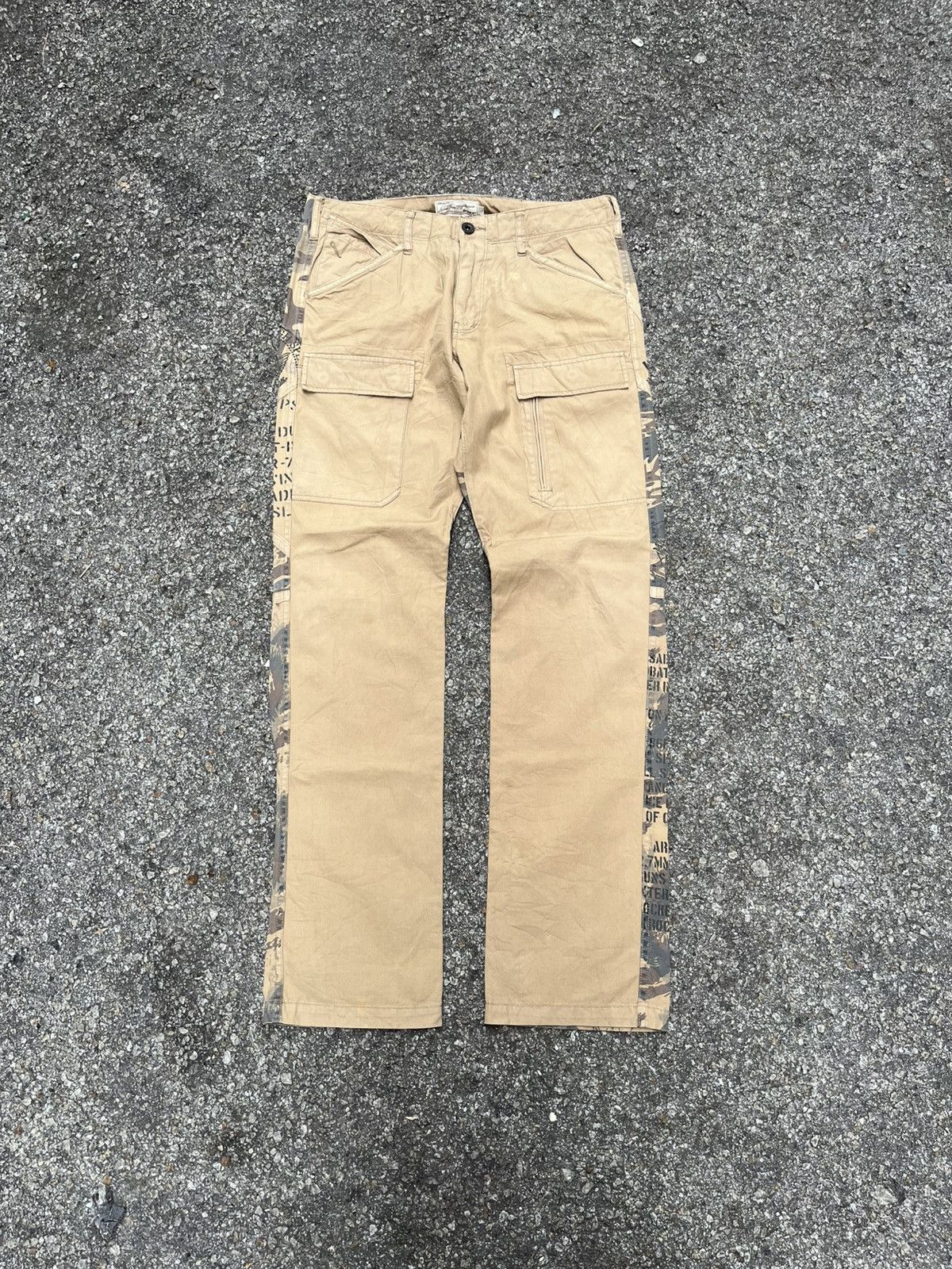 Avirex Avirex Split Camo Bush Pants Cargo Multipocket Khaki Brown Size US 33 - 6 Thumbnail