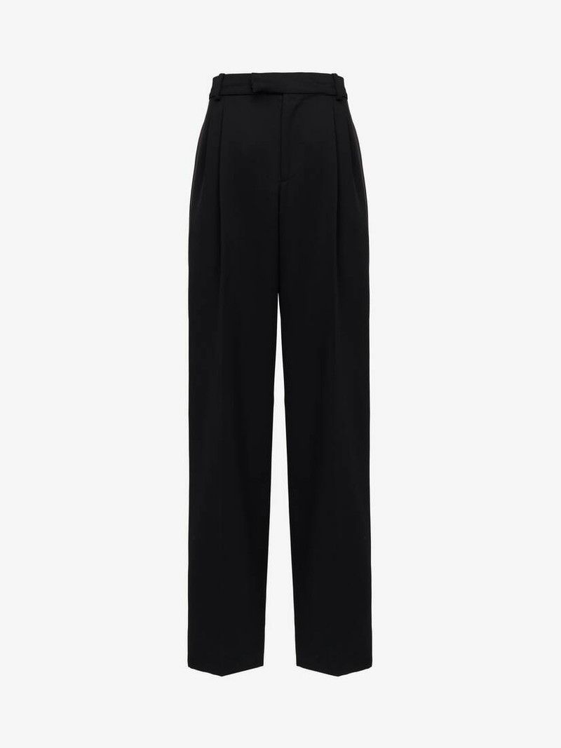 Alexander McQueen o1srvl11e0226 Pleated Baggy Trousers In Black Size US 34 / EU 50 - 2 Thumbnail