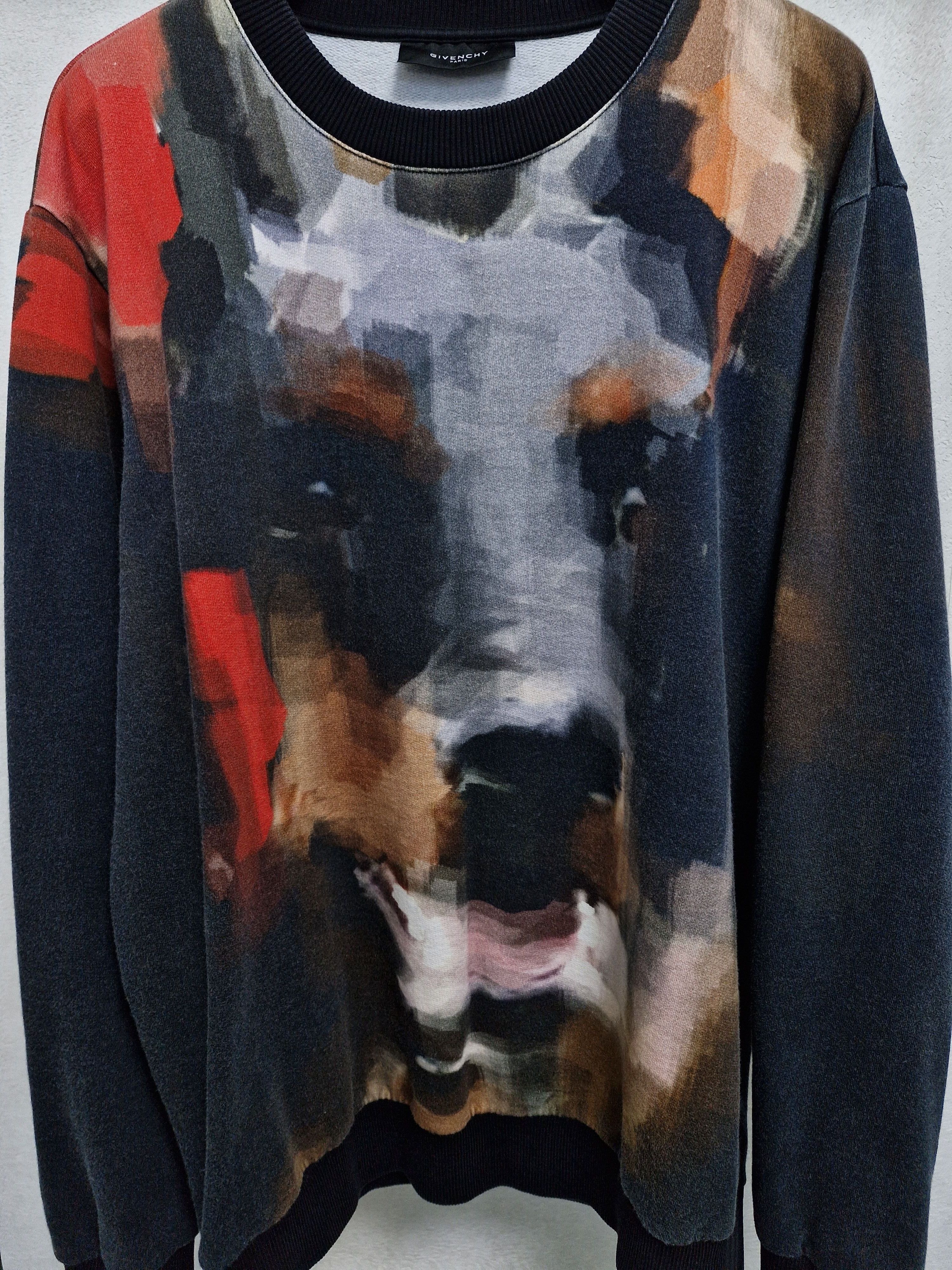 Givenchy GIVENCHY AW13 Abstract Doberman Sweatshirt Size US M / EU 48-50 / 2 - 4 Thumbnail