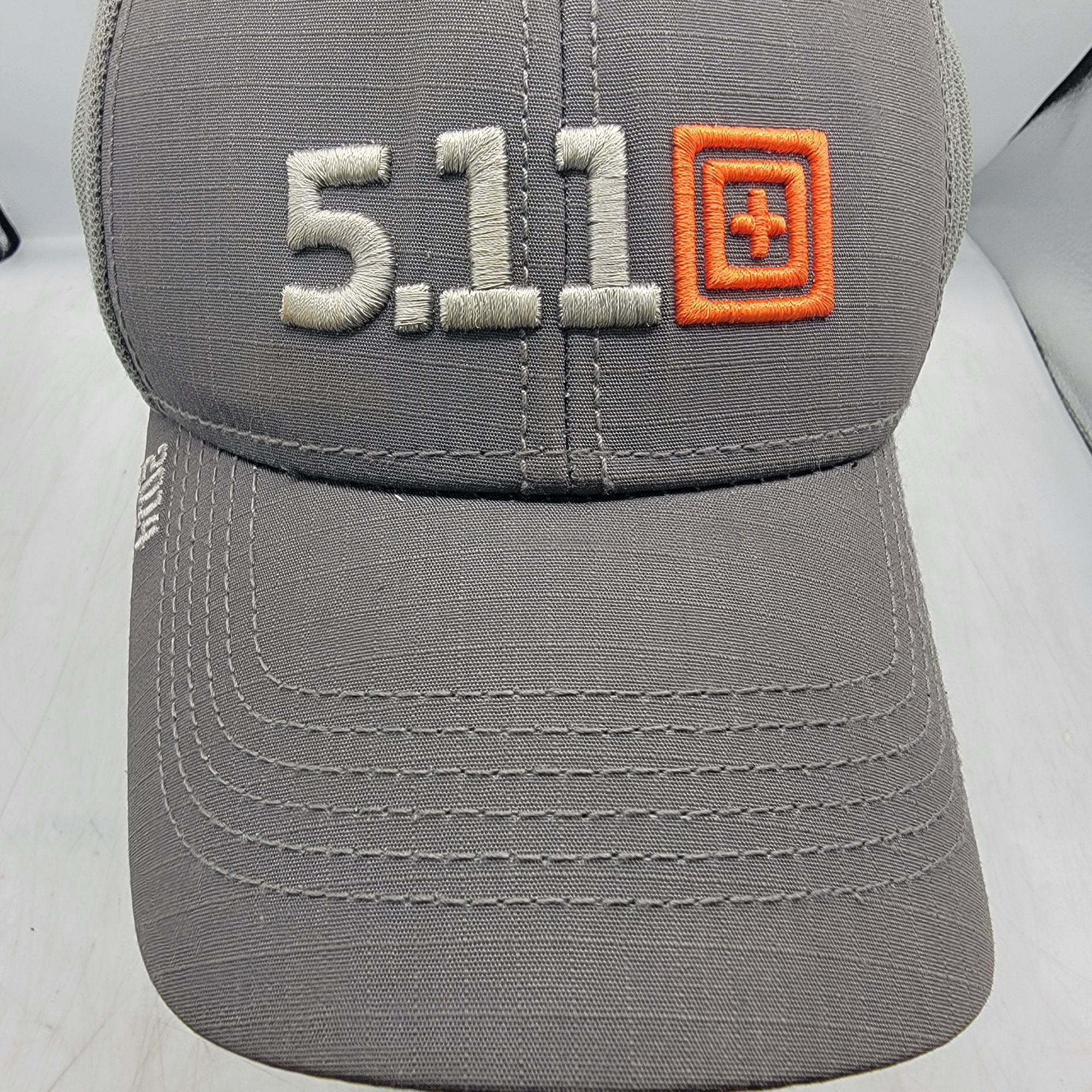 5.11 5.11 Tactical Gray Adjustable Cap With Orange Logo Embroider Size ONE SIZE - 5 Thumbnail