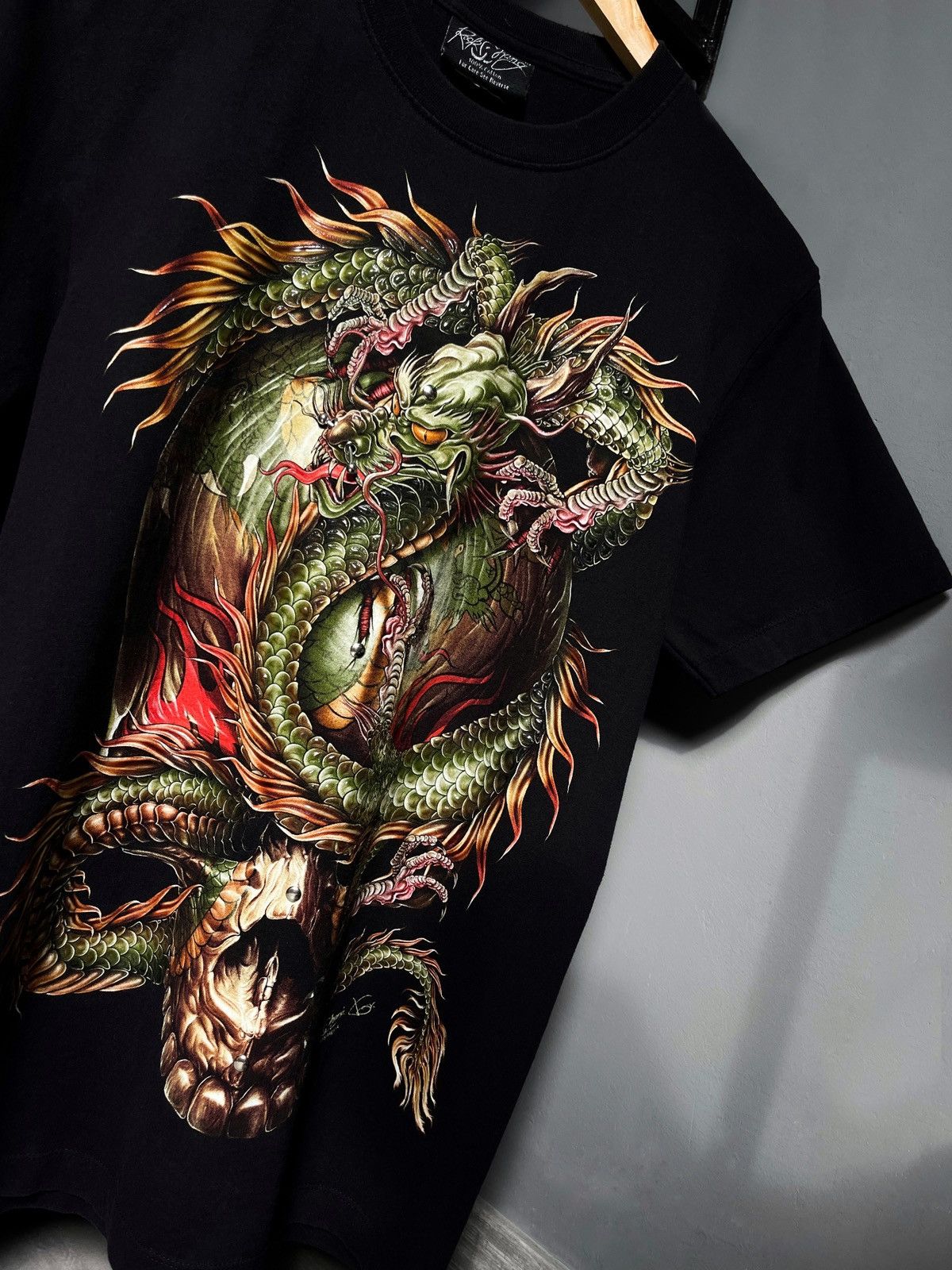 Band Tees × Japanese Brand Rock Chang 3D Dragon Glow In The Dark T-Shirt Size US M / EU 48-50 / 2 - 1 Thumbnail