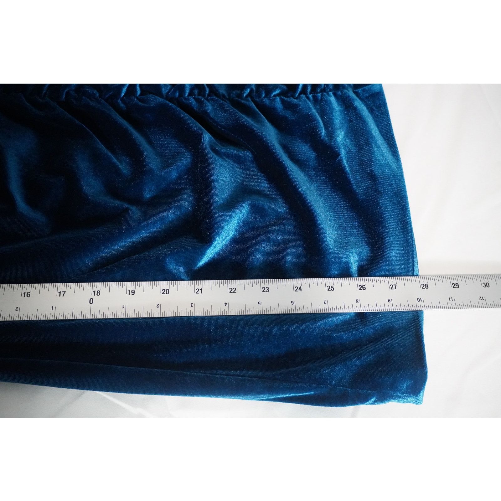 Zac Posen ZAC POSEN Velvet Cocktail Dress – Teal Blue Ruched Bodycon Size M / US 6-8 / IT 42-44 - 9 Thumbnail