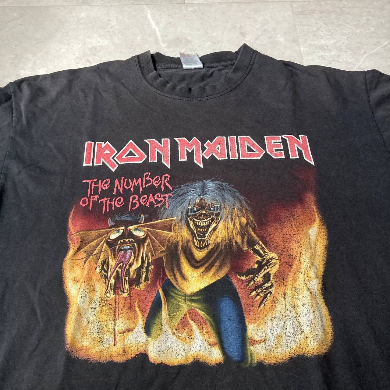 Band Tees Vintage Iron Maiden Number Of The Beast Metal Rock Band Tour Size US XL / EU 56 / 4 - 2 Thumbnail