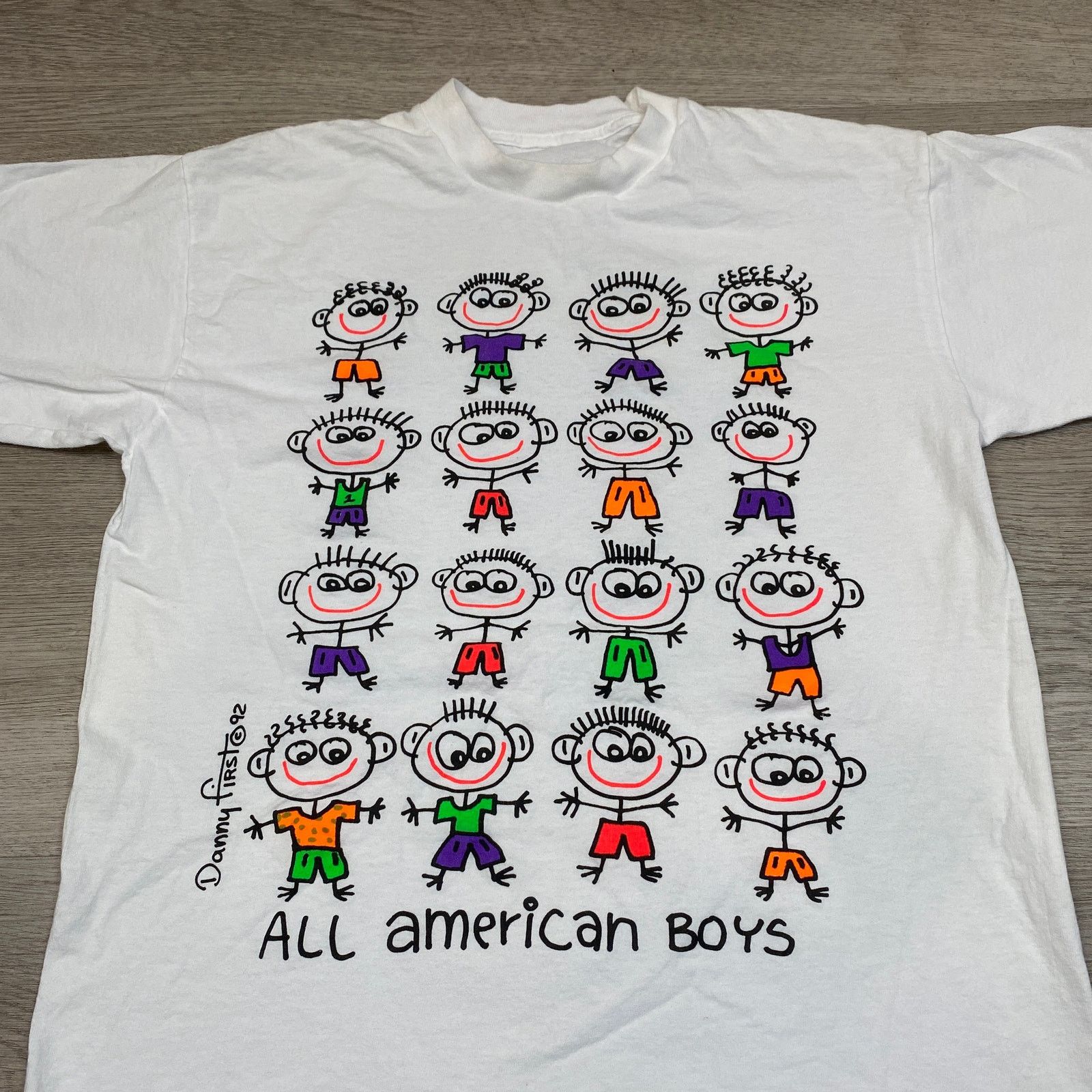 Vintage VTG 92 Danny First All American Boys AOP Shirt Men's Medium Size US M / EU 48-50 / 2 - 2 Thumbnail