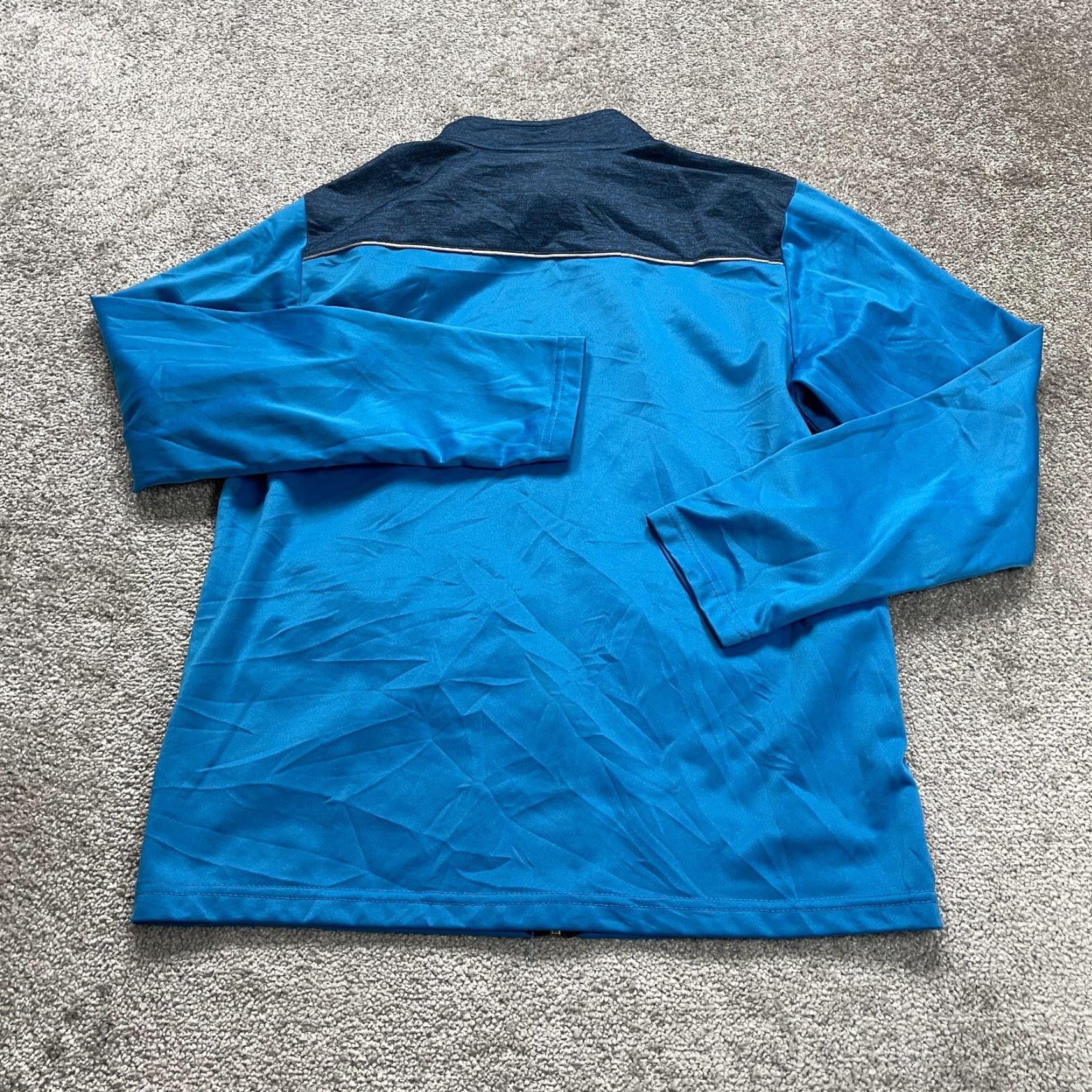 Vintage AND1 Active Jacket Mens M Blue Full Zip Mock Neck Outdoor Athleisure Logo Jacket Size US M / EU 48-50 / 2 - 2 Thumbnail