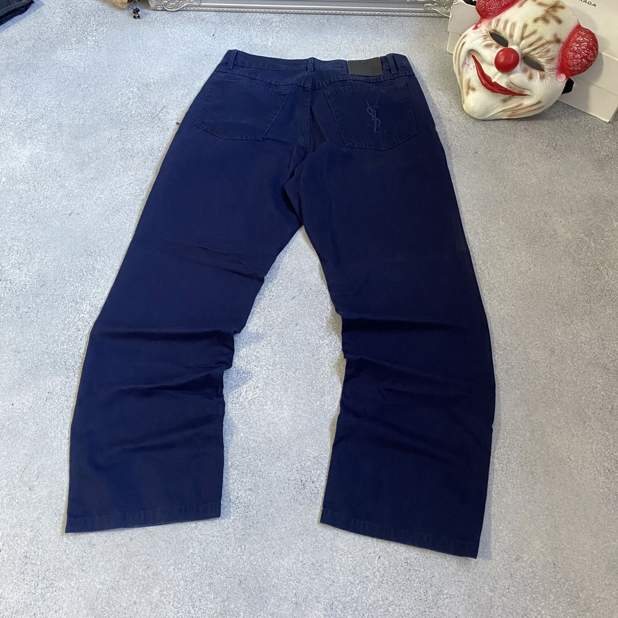 Yves Saint Laurent Vintage Yves Saint Laurent Pants YSL Embroidered Logo Jeans Size US 32 / EU 48 - 4 Thumbnail