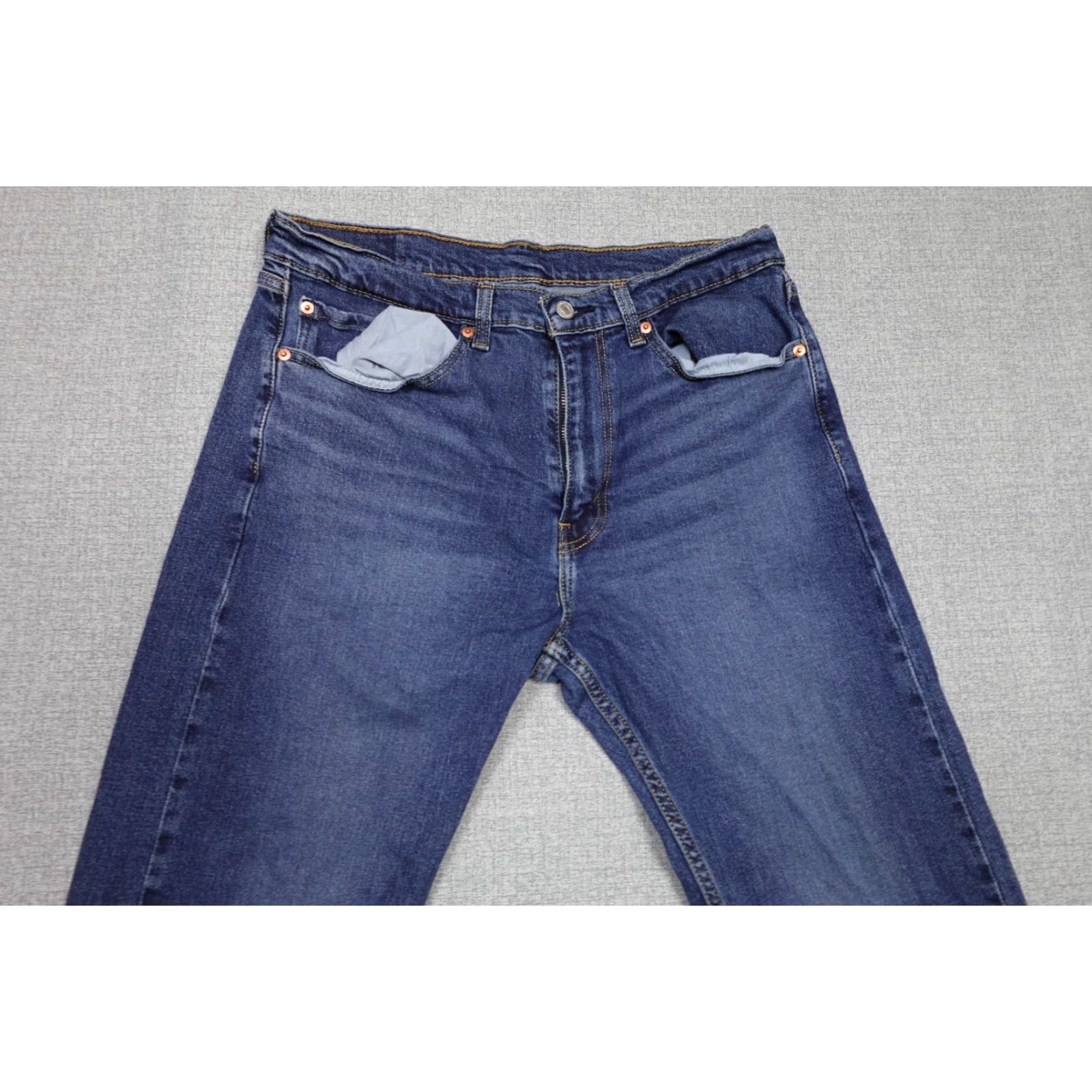 Levi's Levi's 505 Jeans Mens 34x30 Blue Regular Fit Straight Leg Cowboy Size US 34 / EU 50 - 2 Thumbnail
