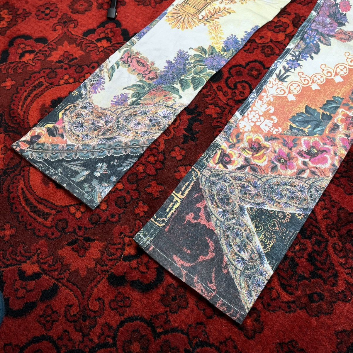 Roberto Cavalli Roberto Cavalli Patchwork Print Jeans Baroque Designer Pants Size 29" - 12 Thumbnail