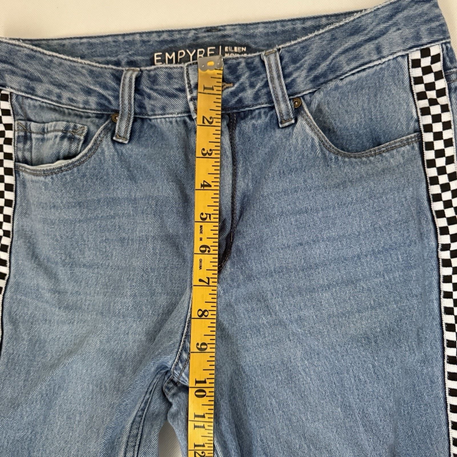 Empyre Empyre Eileen Checkered Striped Mom Zumiez Distressed Jeans Size 28" / US 6 / IT 42 - 7 Thumbnail