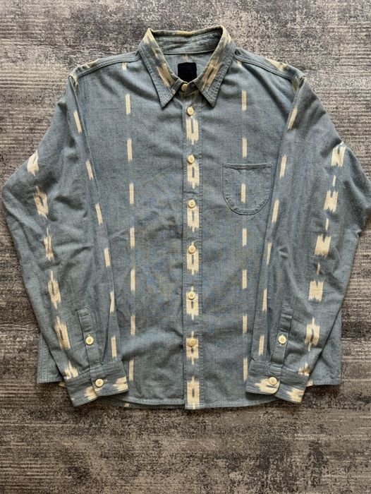 Visvim Visvim ICT HANDYMAN N.D. Clay Dyed Kasuri Shirt | Grailed