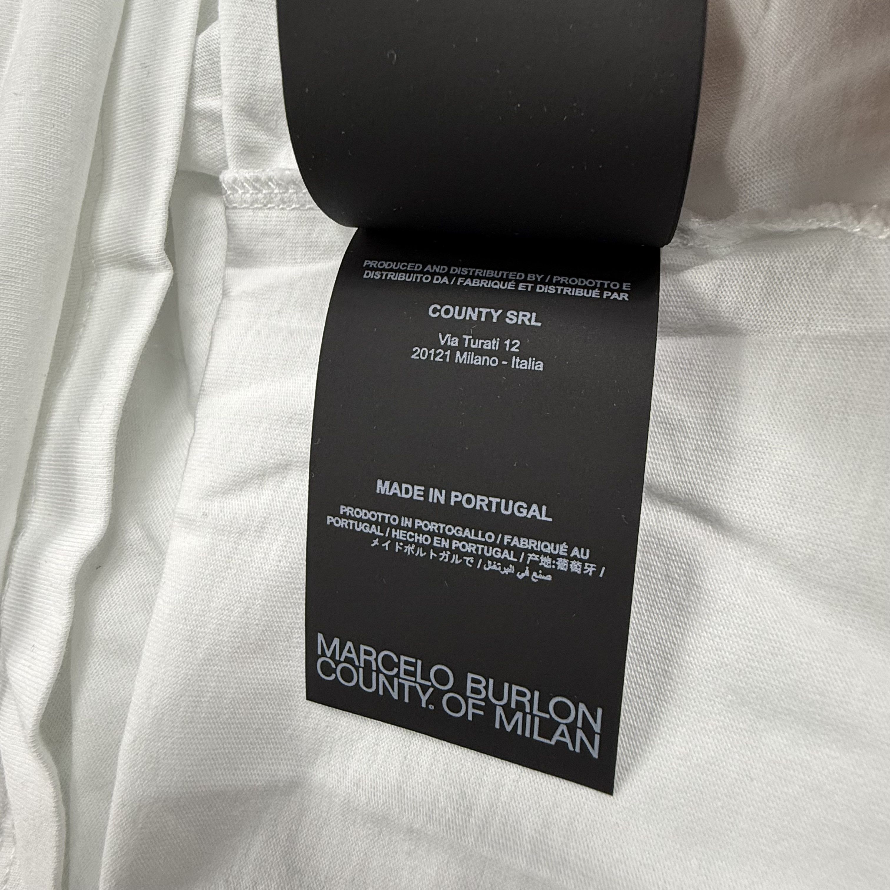 Marcelo Burlon Marcelo Burlon County of Milan BZRP Pixel White T-Shirt Size US L / EU 52-54 / 3 - 7 Thumbnail
