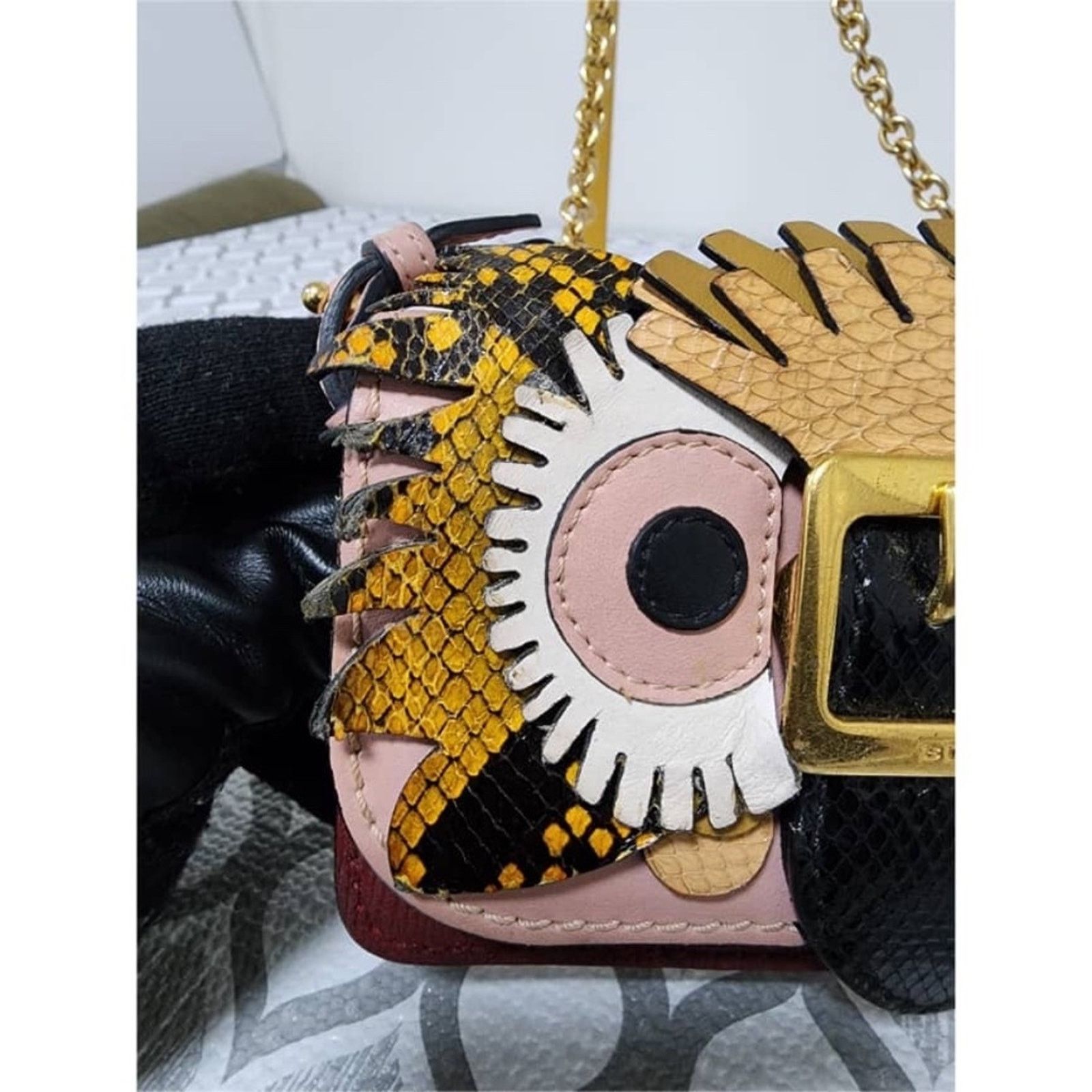 Burberry Auth Burberry Owl Chain-Linked Crossbody Bag Multicolored Size ONE SIZE - 5 Thumbnail