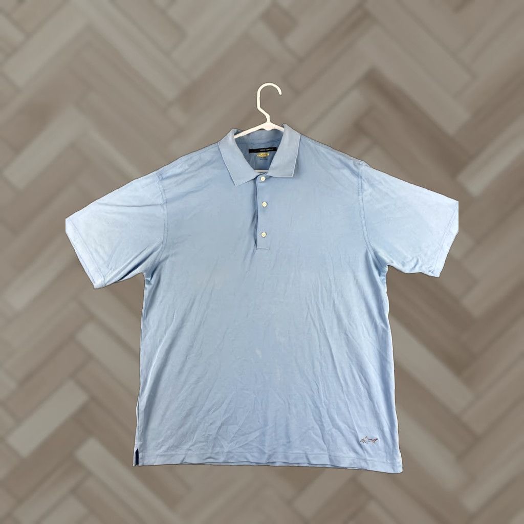 Vintage Men's Greg Norman Polo Shirt 3 Button Play Dry Cooling Fabric Blue 37-14 Men's Size US XXL / EU 58 / 5 - 1 Thumbnail