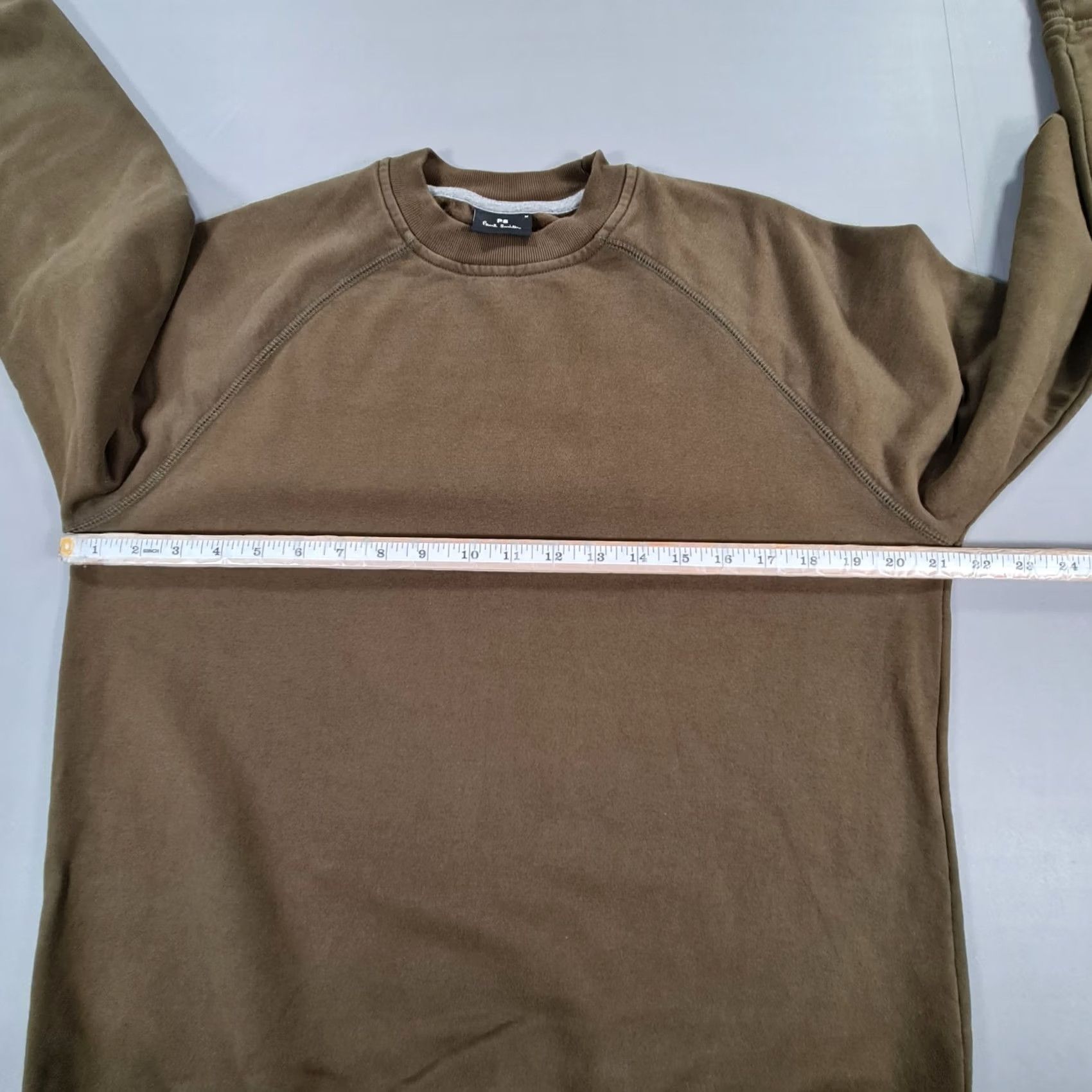 Paul Smith Paul Smith Mens Sweatshirt Khaki Green M Cotton Crew Neck Long Sleeve Fleece Logo Pullover Size US M / EU 48-50 / 2 - 4 Thumbnail