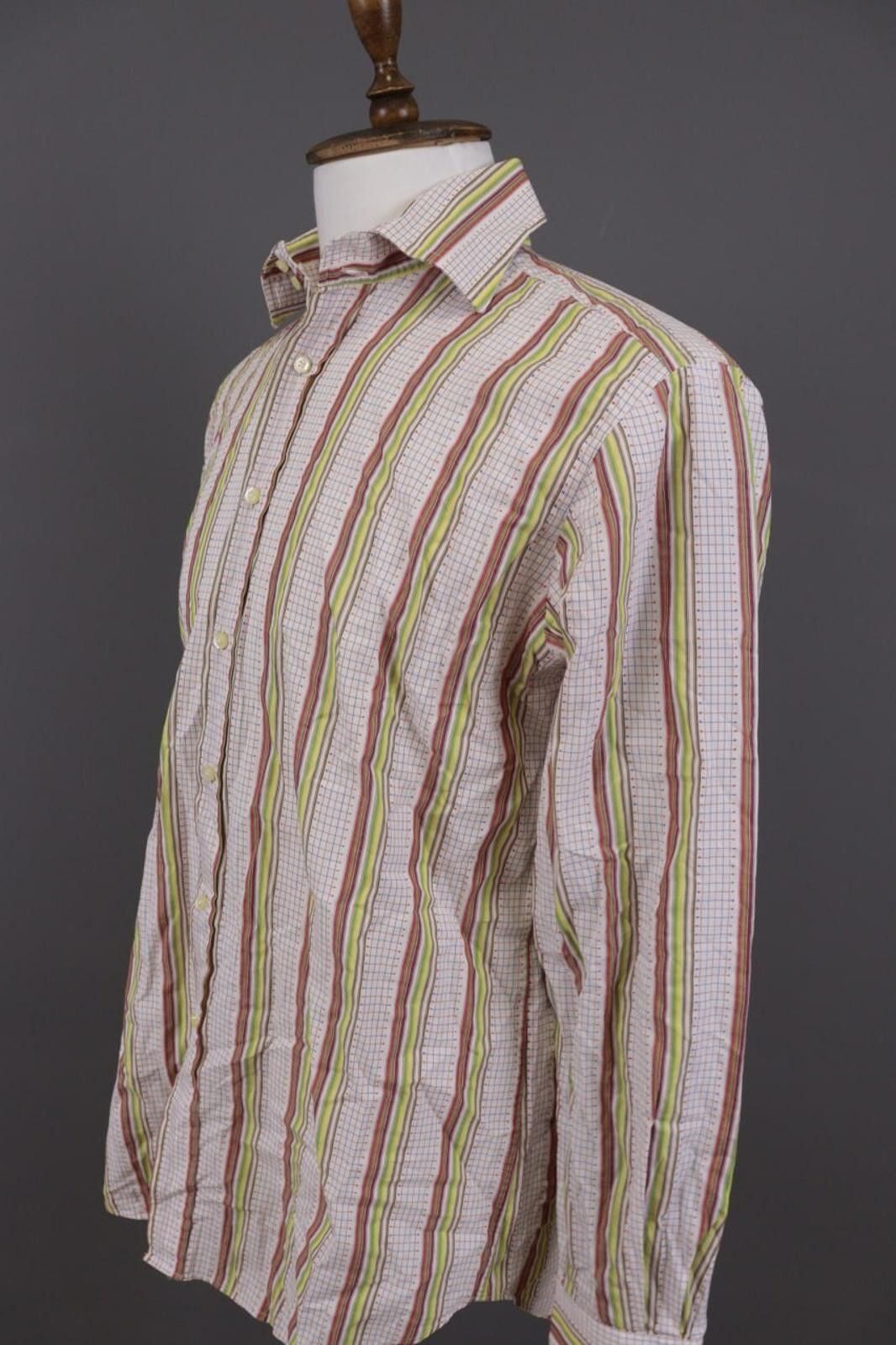 Etro Etro Milano Multicolor Striped Button Dress Shirt Size 42 Size US M / EU 48-50 / 2 - 5 Thumbnail