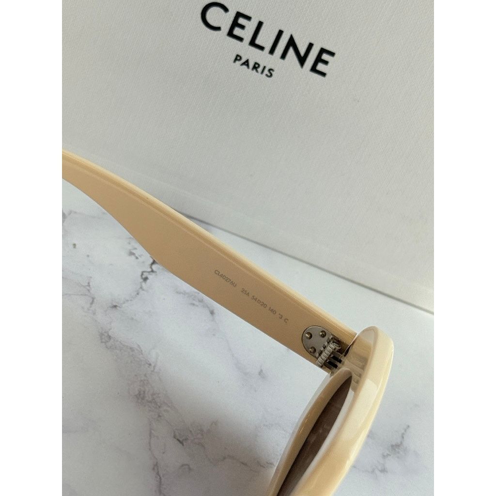 Celine NEW Celine CL40276U Ivory White Bold Oval Sunglasses Size ONE SIZE - 7 Thumbnail