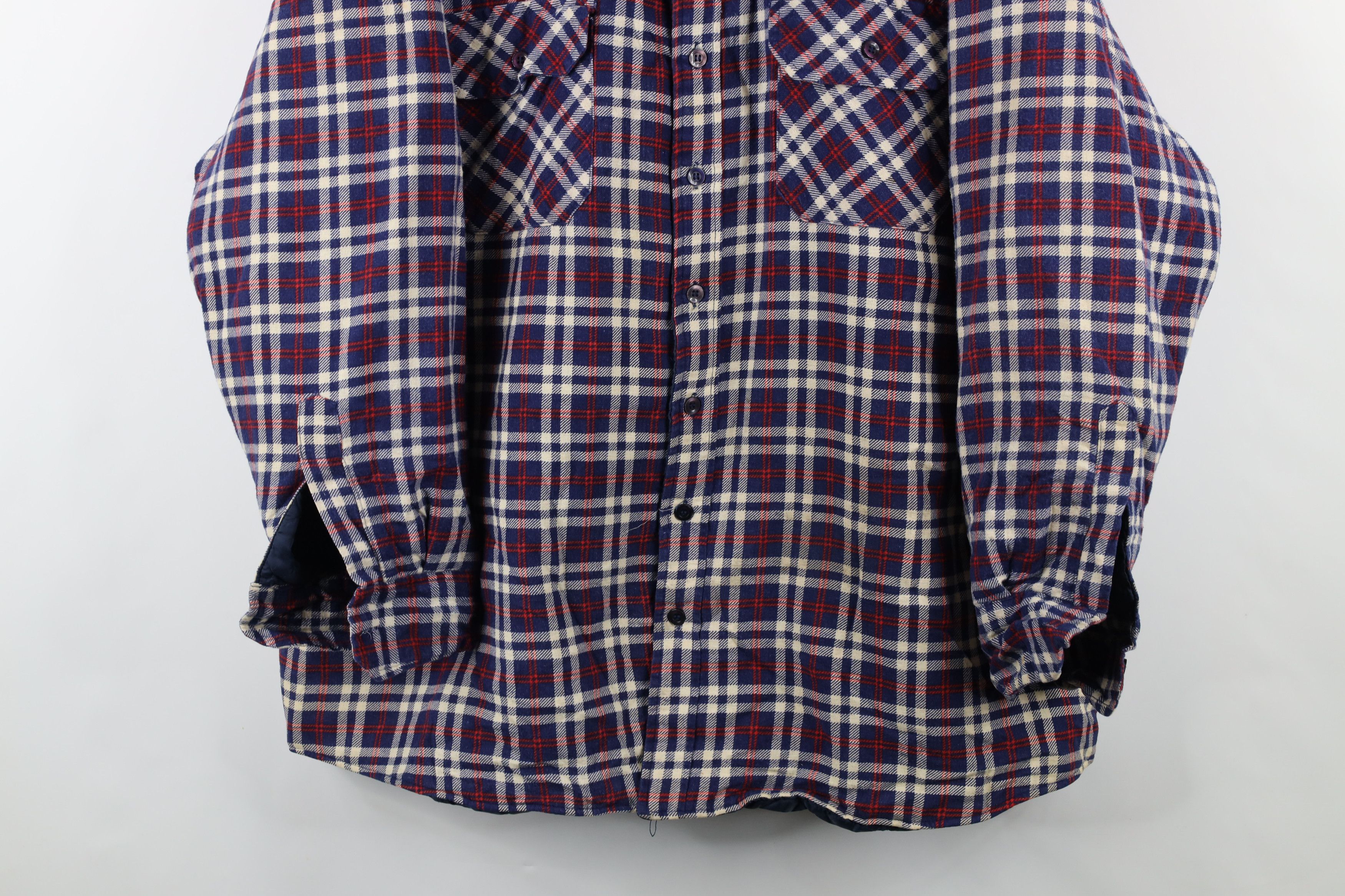 Vintage Vintage 90s Streetwear Flannel Button Shirt Jacket Shacket Size US XXL / EU 58 / 5 - 3 Thumbnail