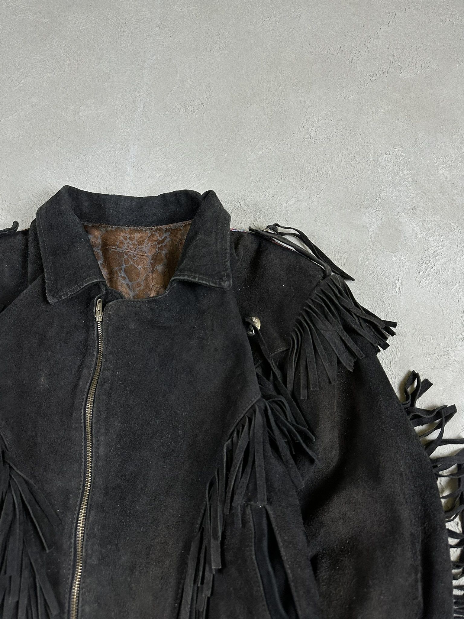 Genuine Leather Vintage Suede Avant Garde Cowboy Boxy Leather Jacket Size US M / EU 48-50 / 2 - 4 Thumbnail