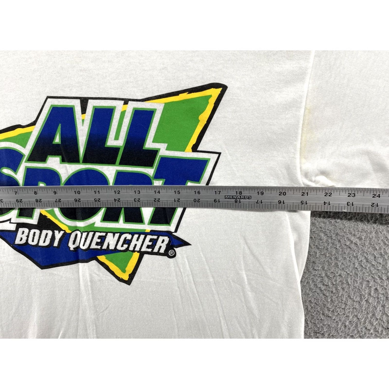 Gildan Vintage Gildan Shirt Mens L White Short Sleeve Crew Neck Logo Retro Y2K All Sport Body Quencher Sports Drink Size US L / EU 52-54 / 3 - 5 Thumbnail