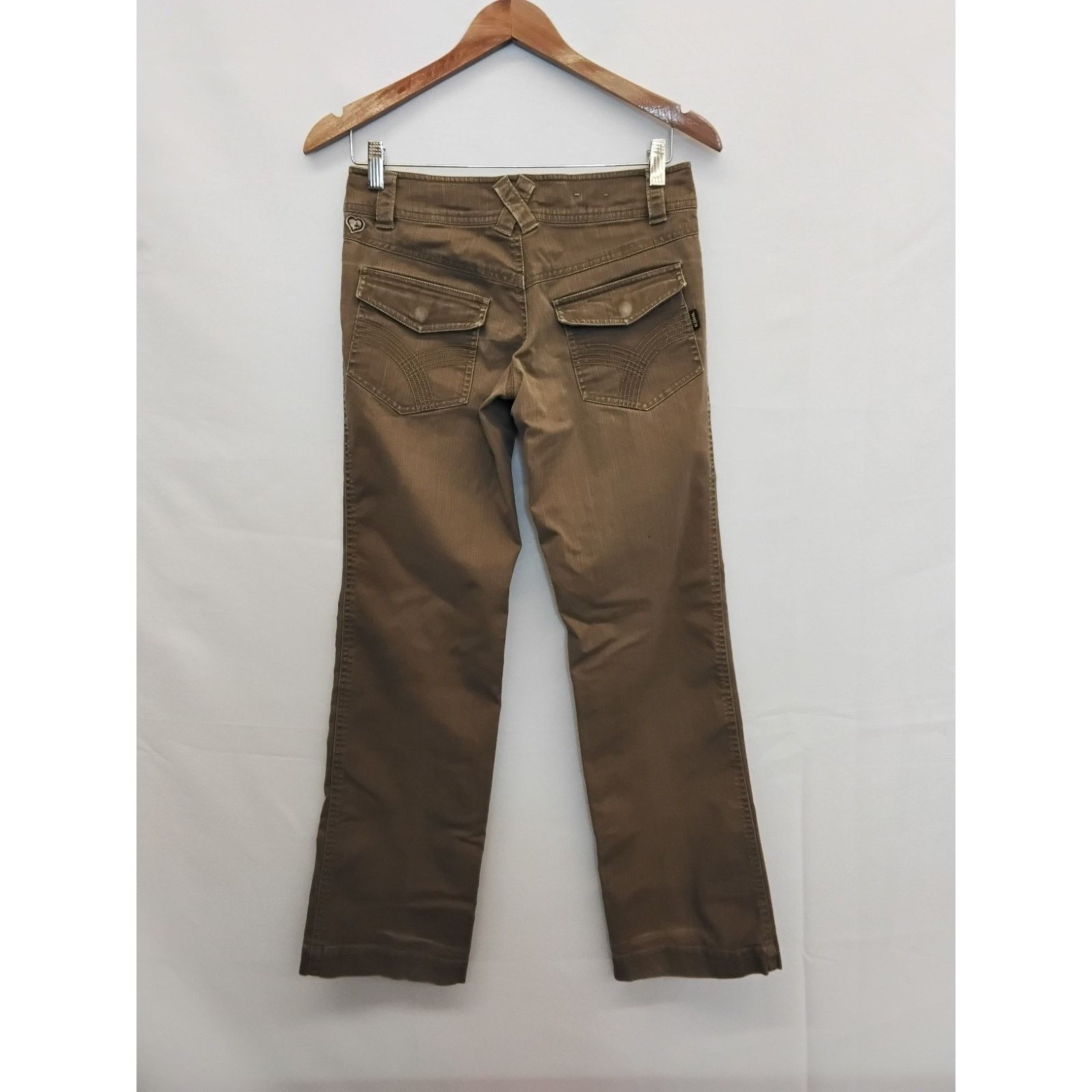 Kuhl Kuhl Low Rise Jeans Women's 4 (29x30) Brown Denim Size 29" - 3 Thumbnail