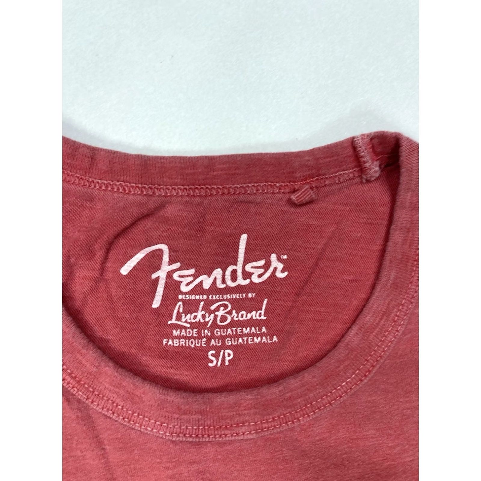 Lucky Brand Lucky Brand Fender Graphic T-shirt Men Small Red Short Sleeve Music Shirt Size US S / EU 44-46 / 1 - 4 Thumbnail