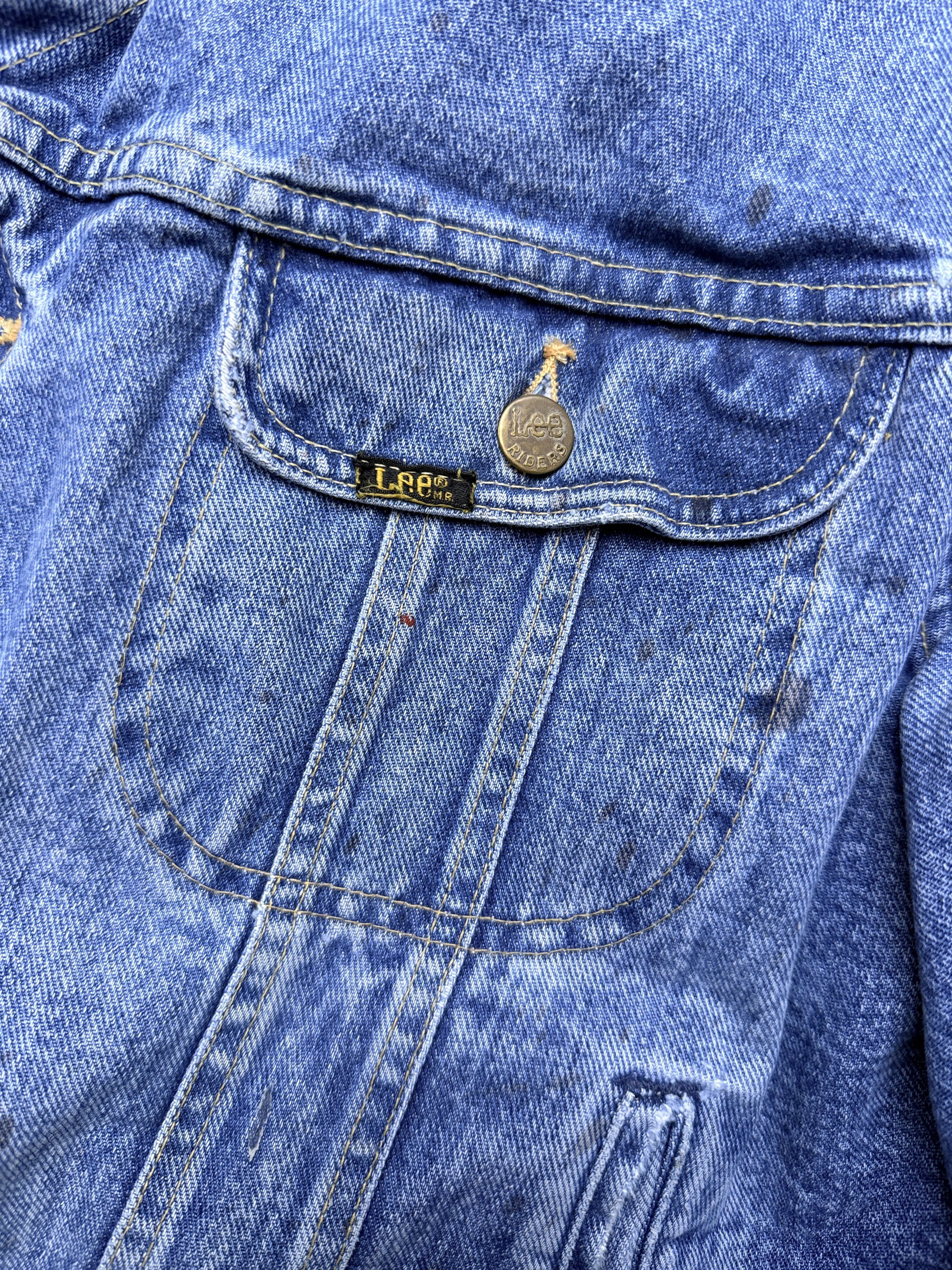 Lee vintage lee storm rider denim jacket jean blanket lined xl Size US XL / EU 56 / 4 - 3 Thumbnail